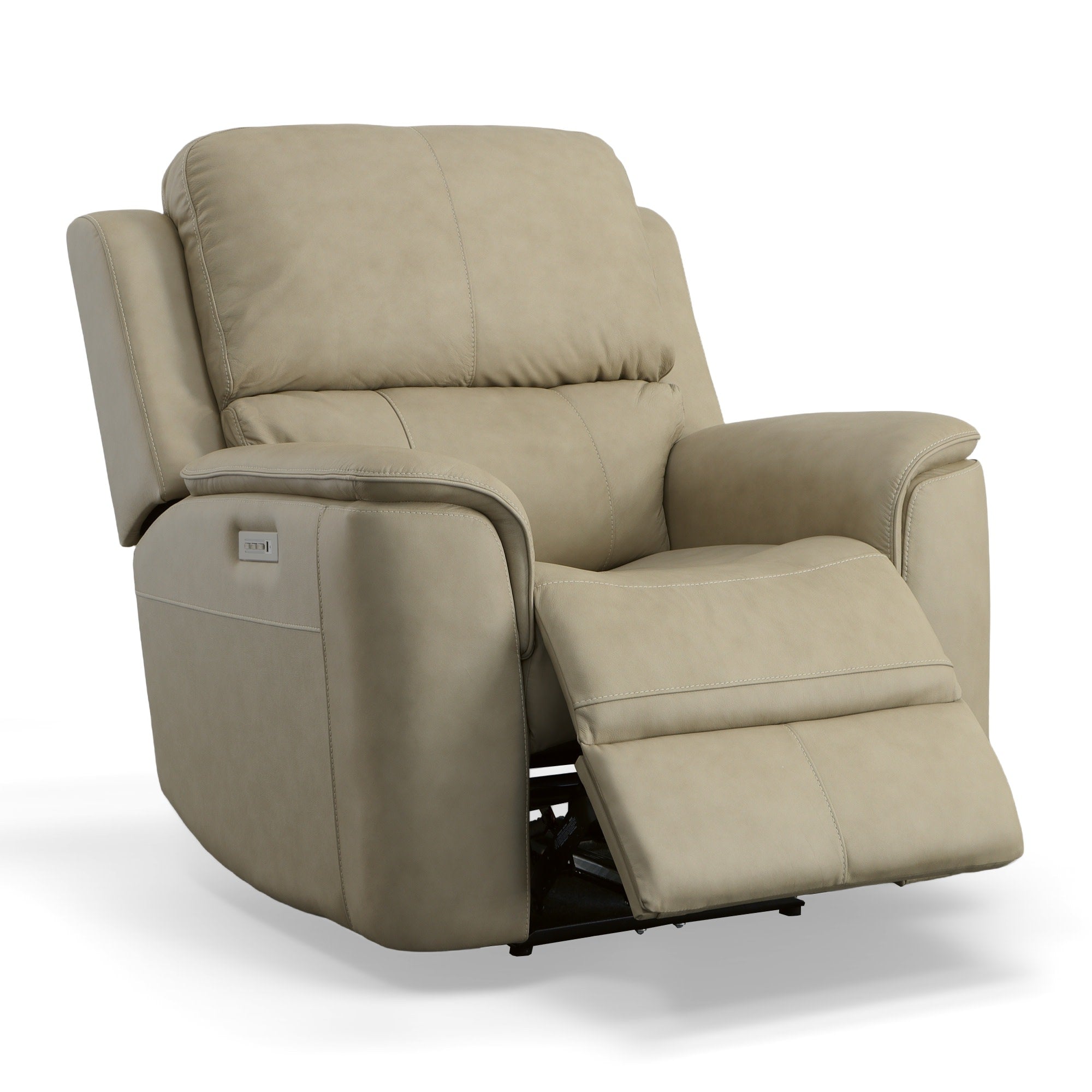Henry Leather Power Recliner with Power Headrest & Lumbar
