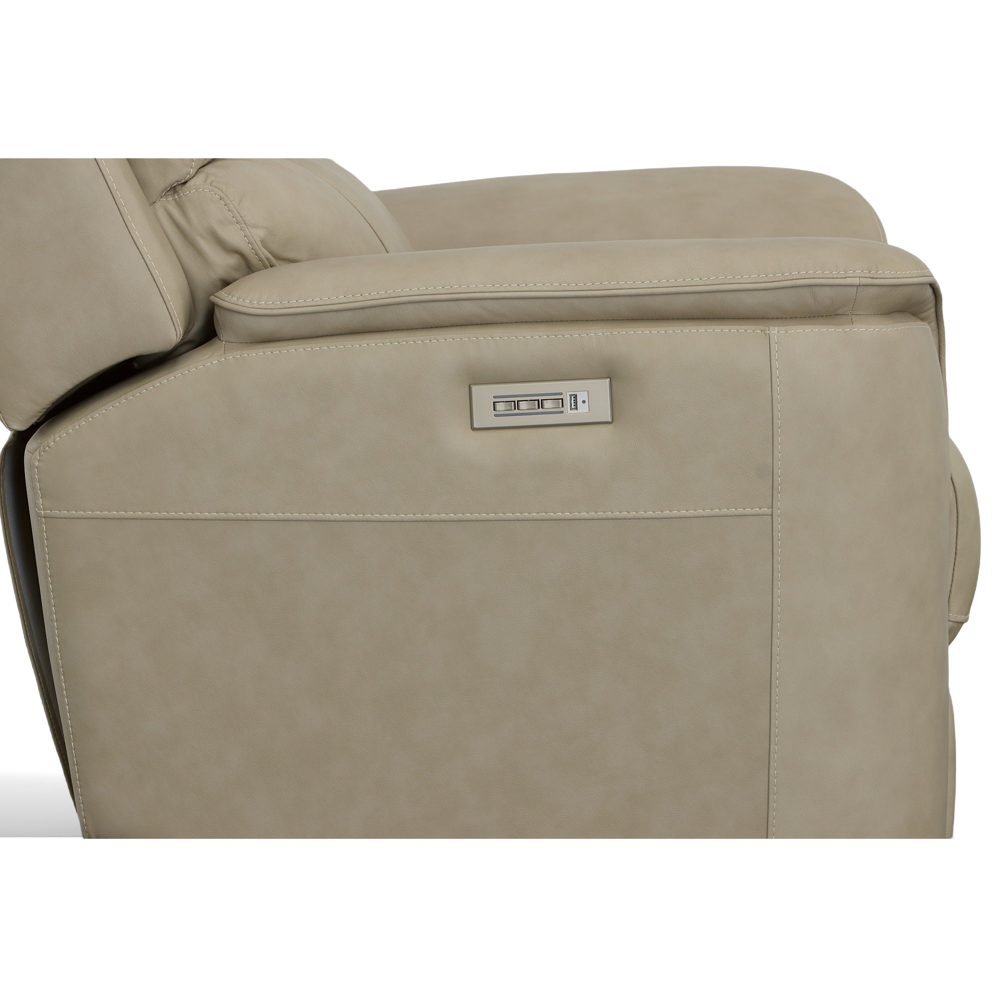 Henry Leather Power Recliner with Power Headrest & Lumbar