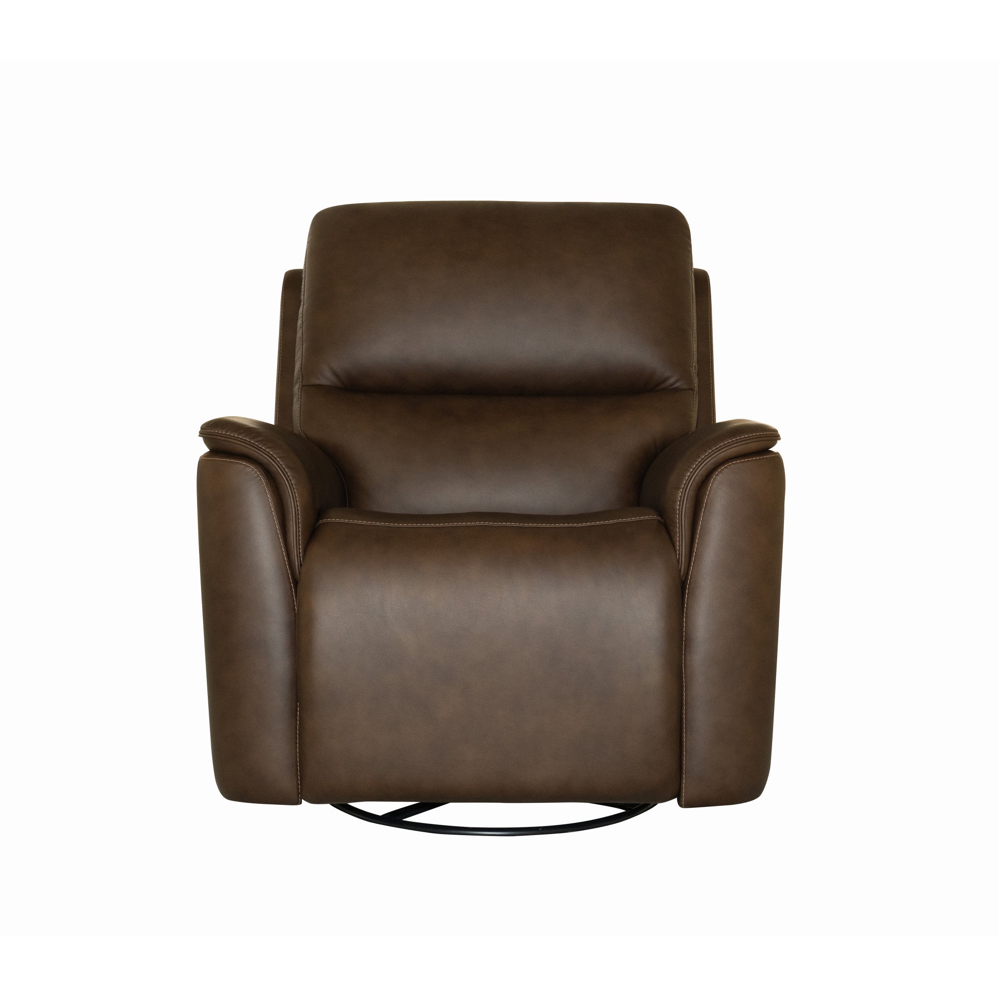 Henry Leather Power Swivel Gliding Recliner with Power Headrest, Lumbar, Heat & Massage