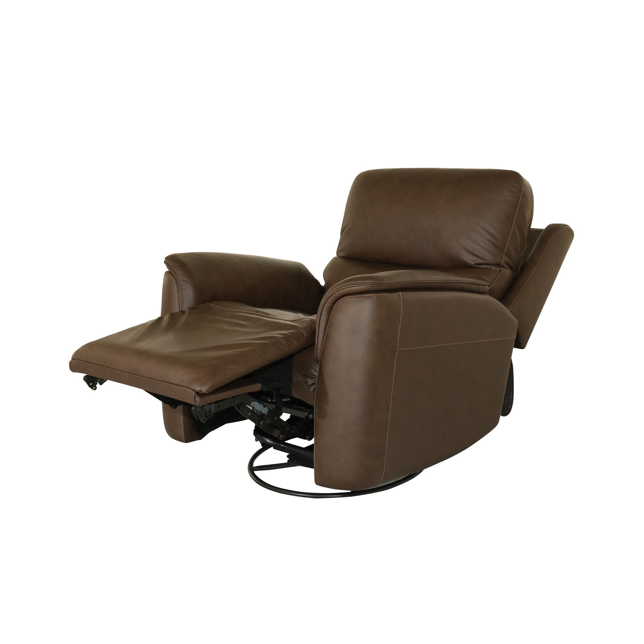 Henry Leather Power Swivel Gliding Recliner with Power Headrest, Lumbar, Heat & Massage