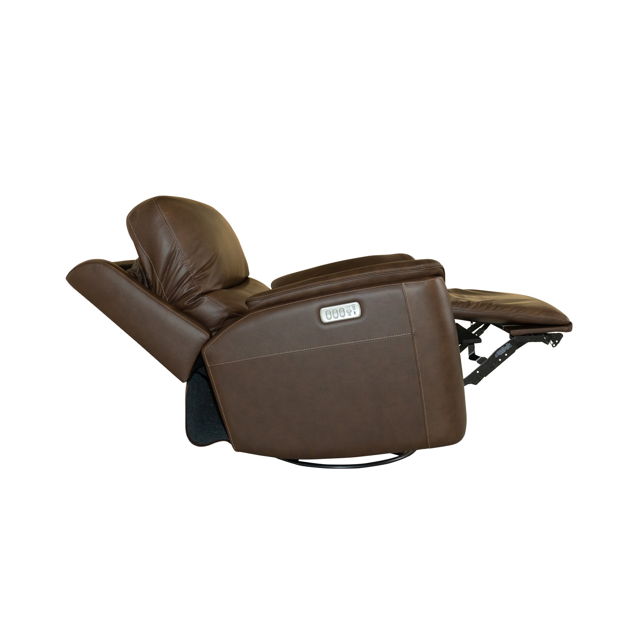 Henry Leather Power Swivel Gliding Recliner with Power Headrest, Lumbar, Heat & Massage