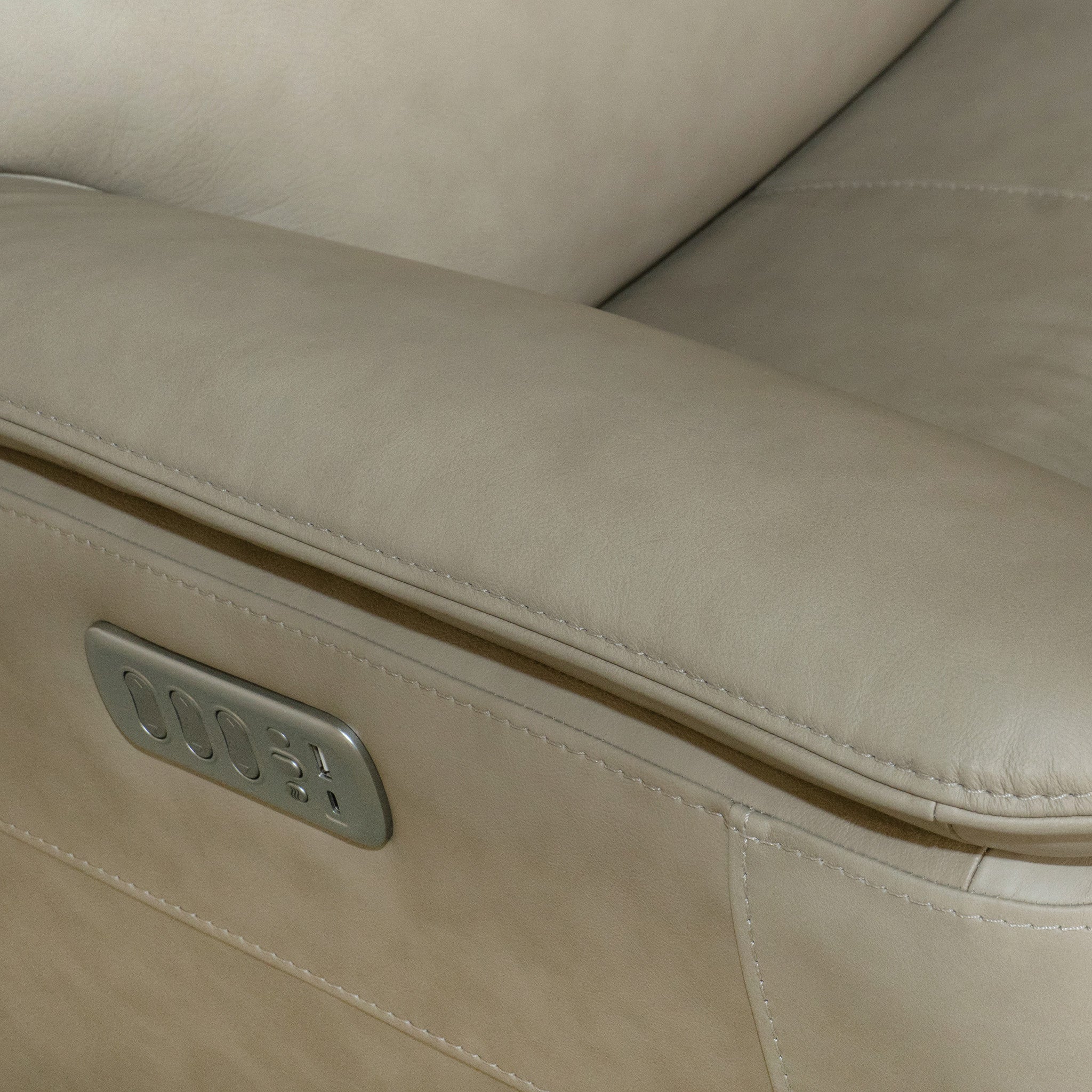 Henry Leather Power Swivel Gliding Recliner with Power Headrest, Lumbar, Heat & Massage