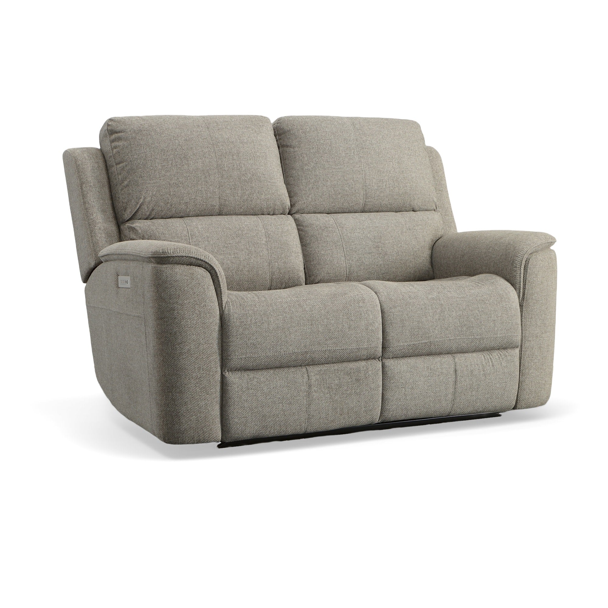 Henry Fabric Power Reclining Loveseat with Power Headrests & Lumbar