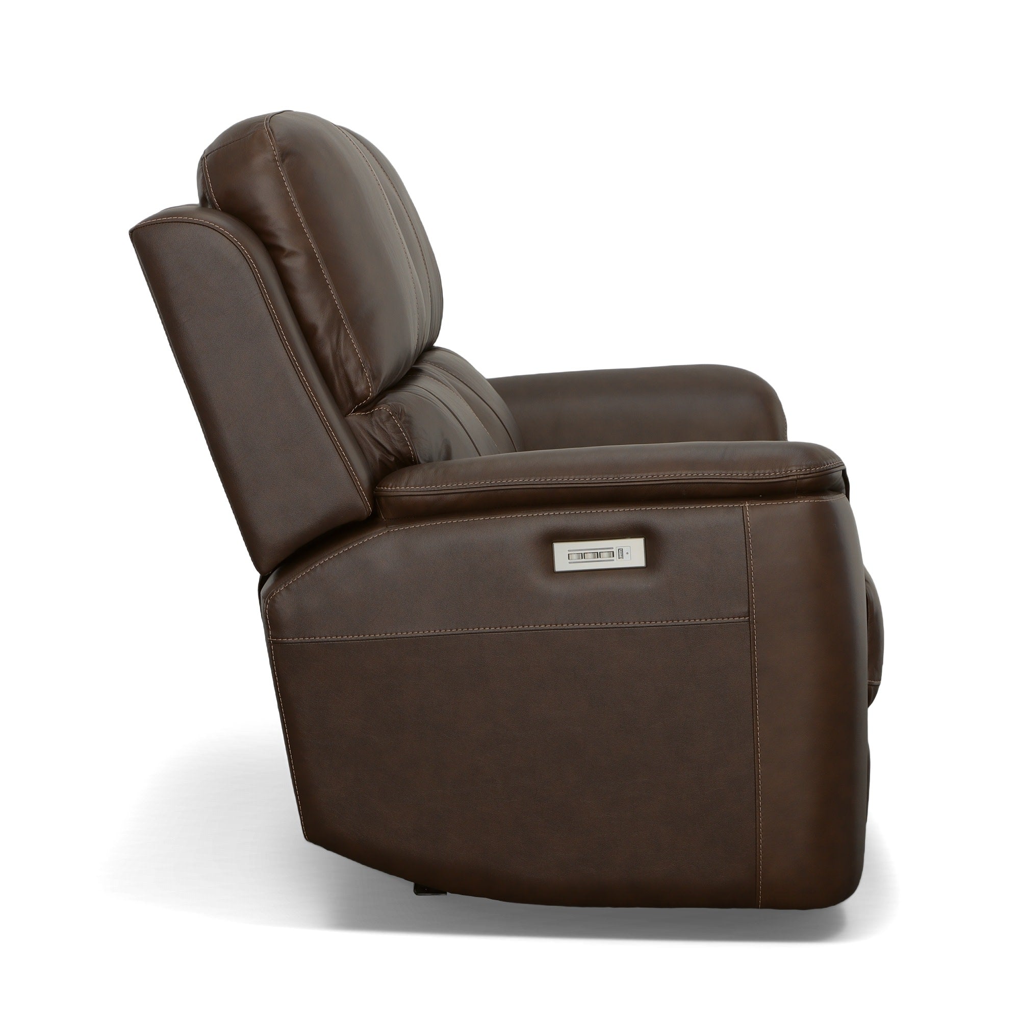 Henry Leather Power Reclining Loveseat with Power Headrests & Lumbar