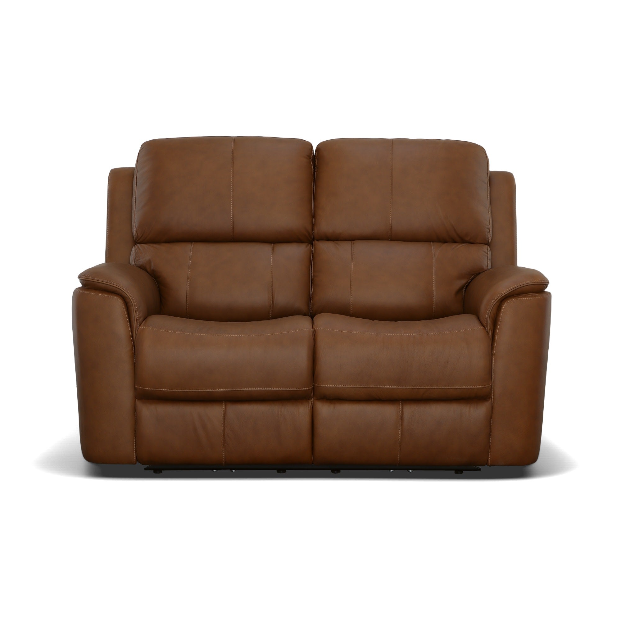 Henry Leather Power Reclining Loveseat with Power Headrests & Lumbar