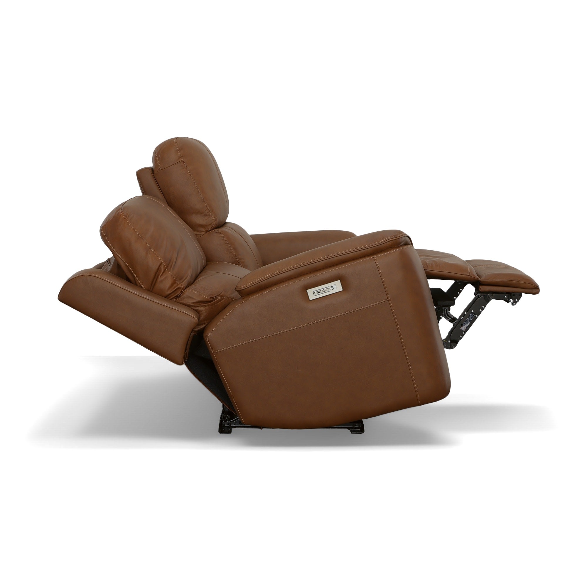 Henry Leather Power Reclining Loveseat with Power Headrests & Lumbar