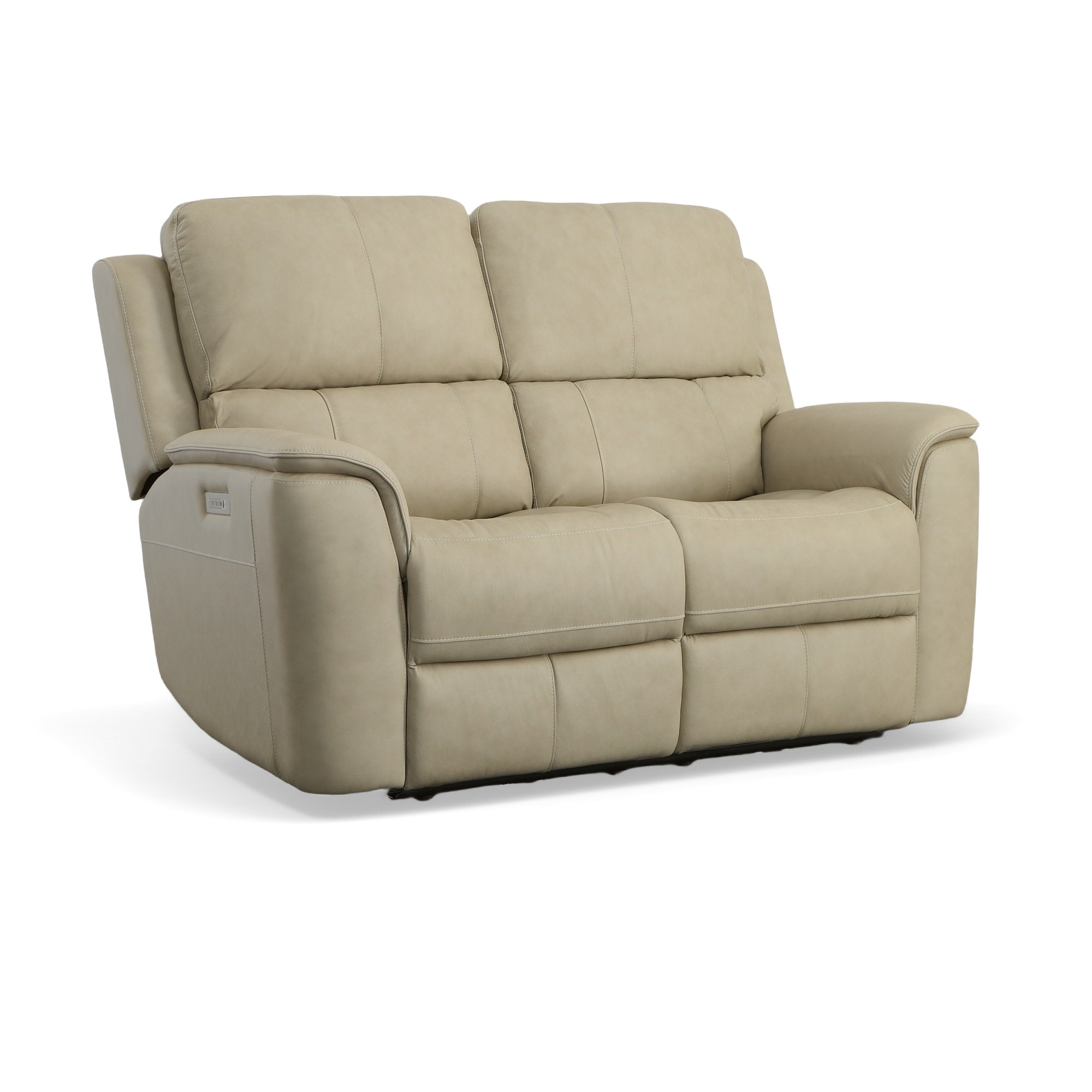 Henry Leather Power Reclining Loveseat with Power Headrests & Lumbar