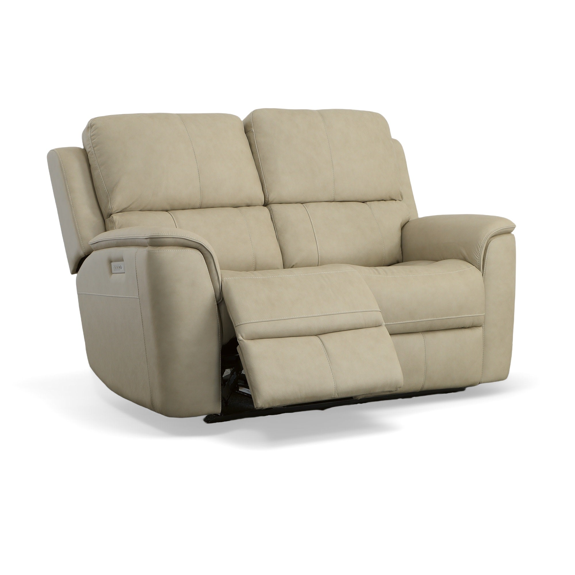 Henry Leather Power Reclining Loveseat with Power Headrests & Lumbar