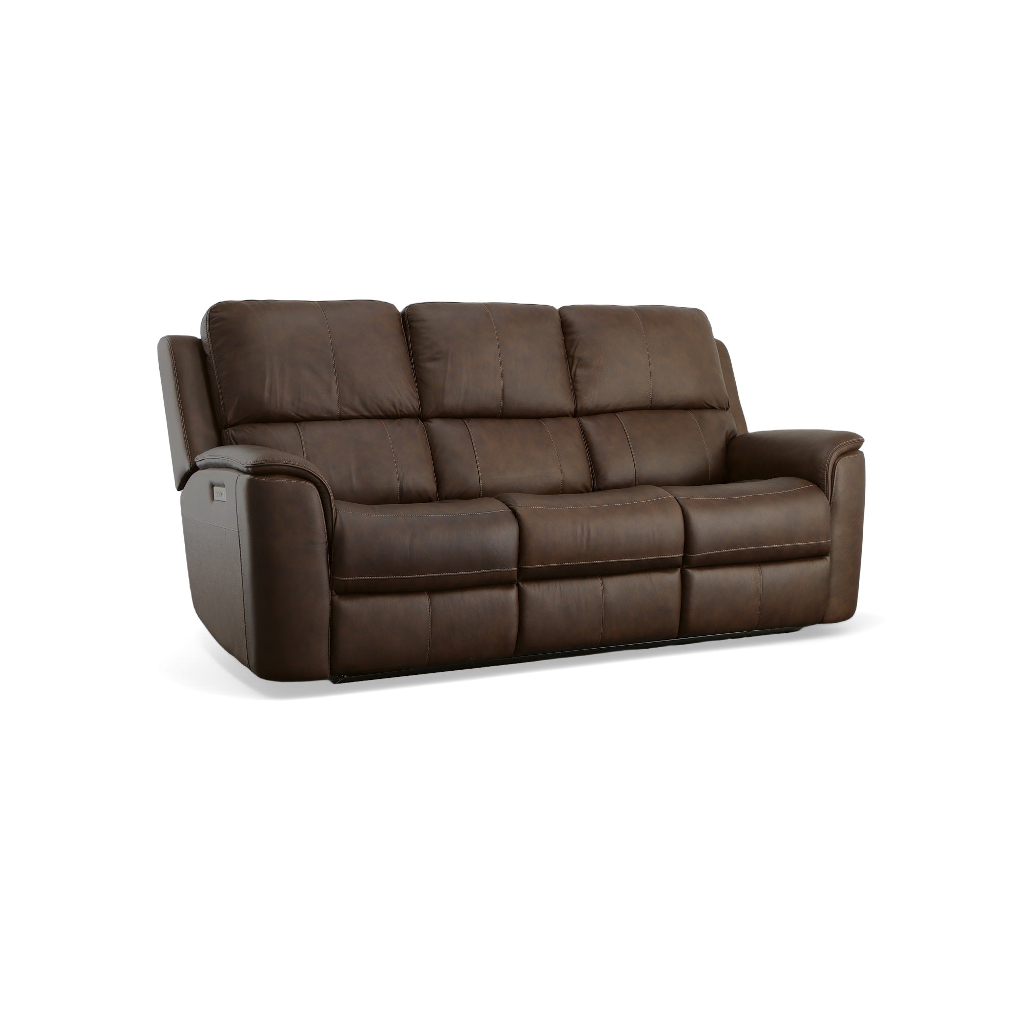 Henry Leather Power Reclining Sofa with Power Headrests & Lumbar