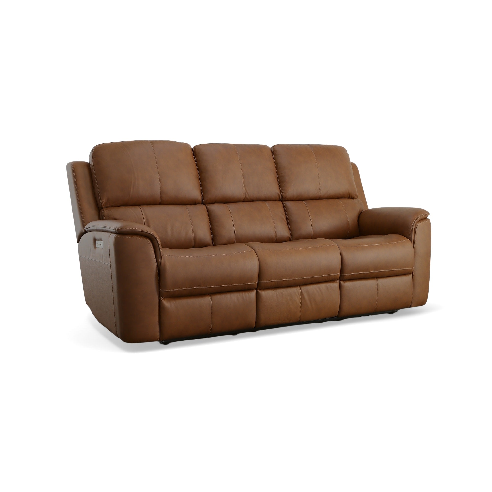 Henry Leather Power Reclining Sofa with Power Headrests & Lumbar