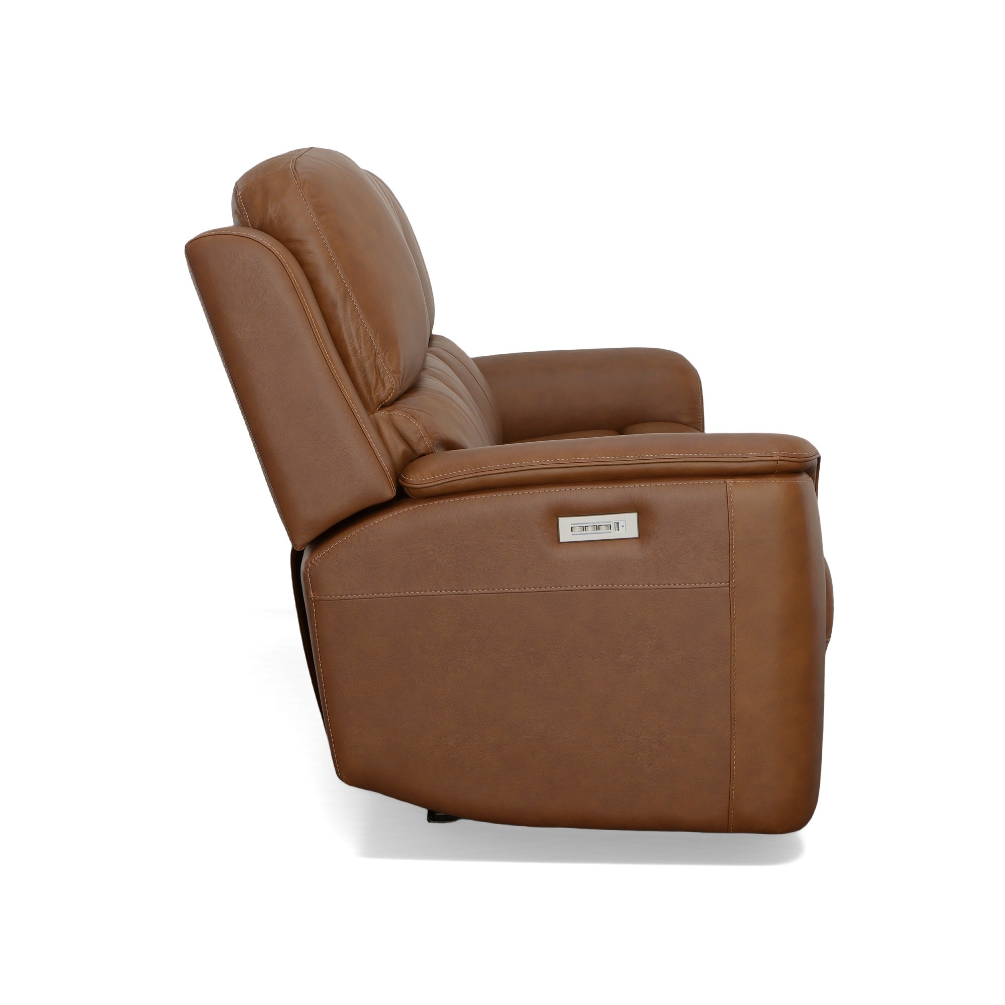 Henry Leather Power Reclining Sofa with Power Headrests & Lumbar
