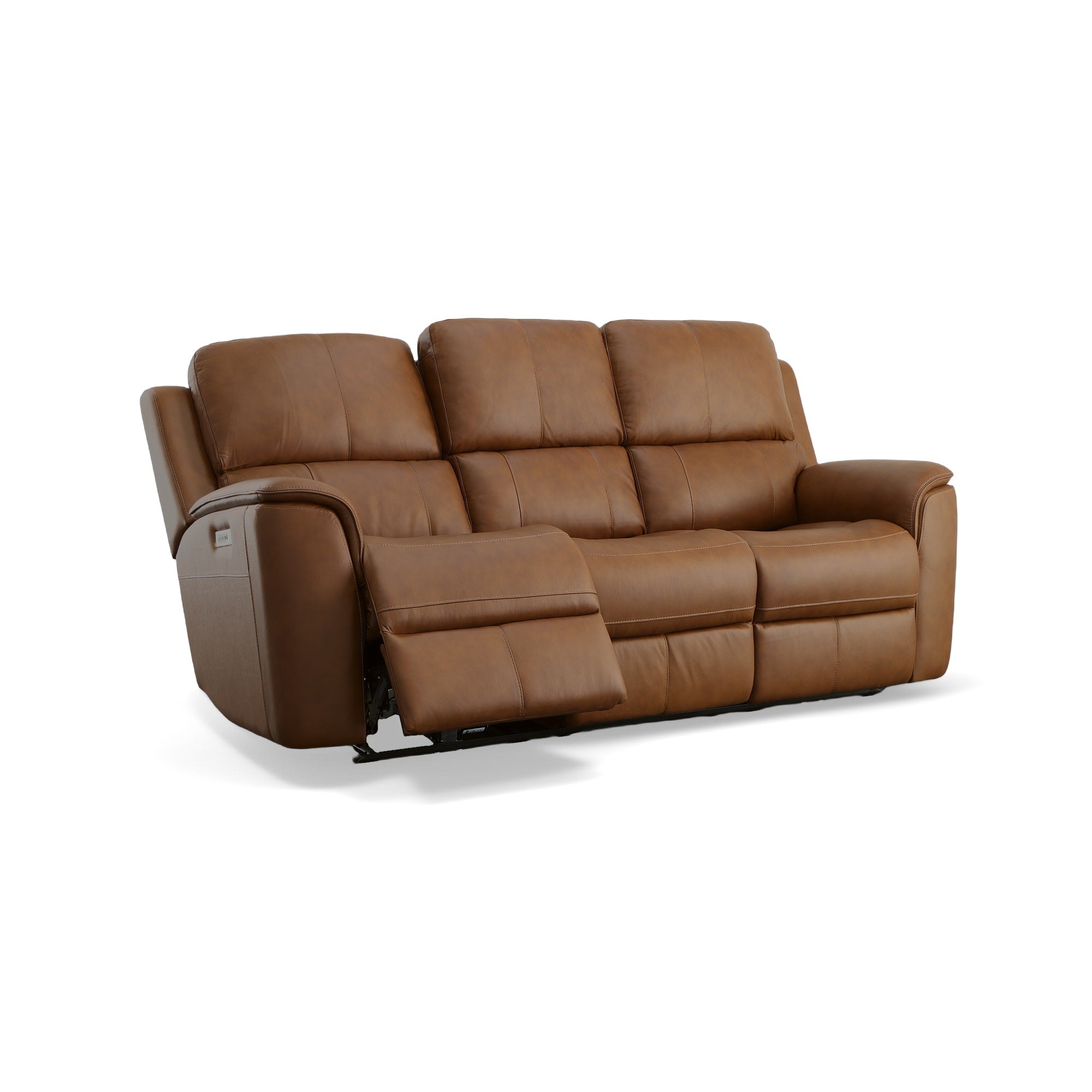Henry Leather Power Reclining Sofa with Power Headrests & Lumbar