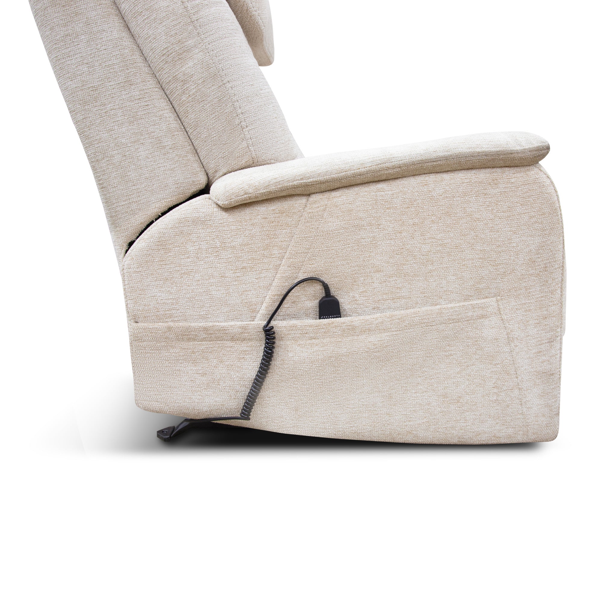 Zecliner Model 3+ Petite Fabric Power Lift Recliner with Power Headrest, Lumbar, Heat & Massage