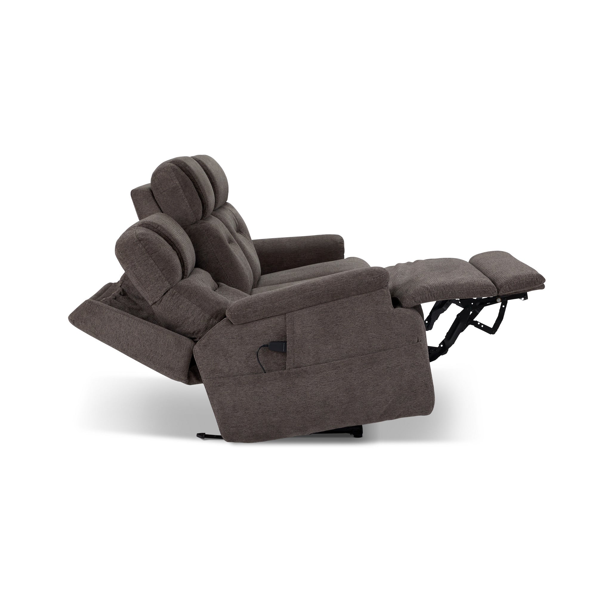 Zecliner Zofa Fabric Power Sleep Sofa with Power Headrests & Lumbar