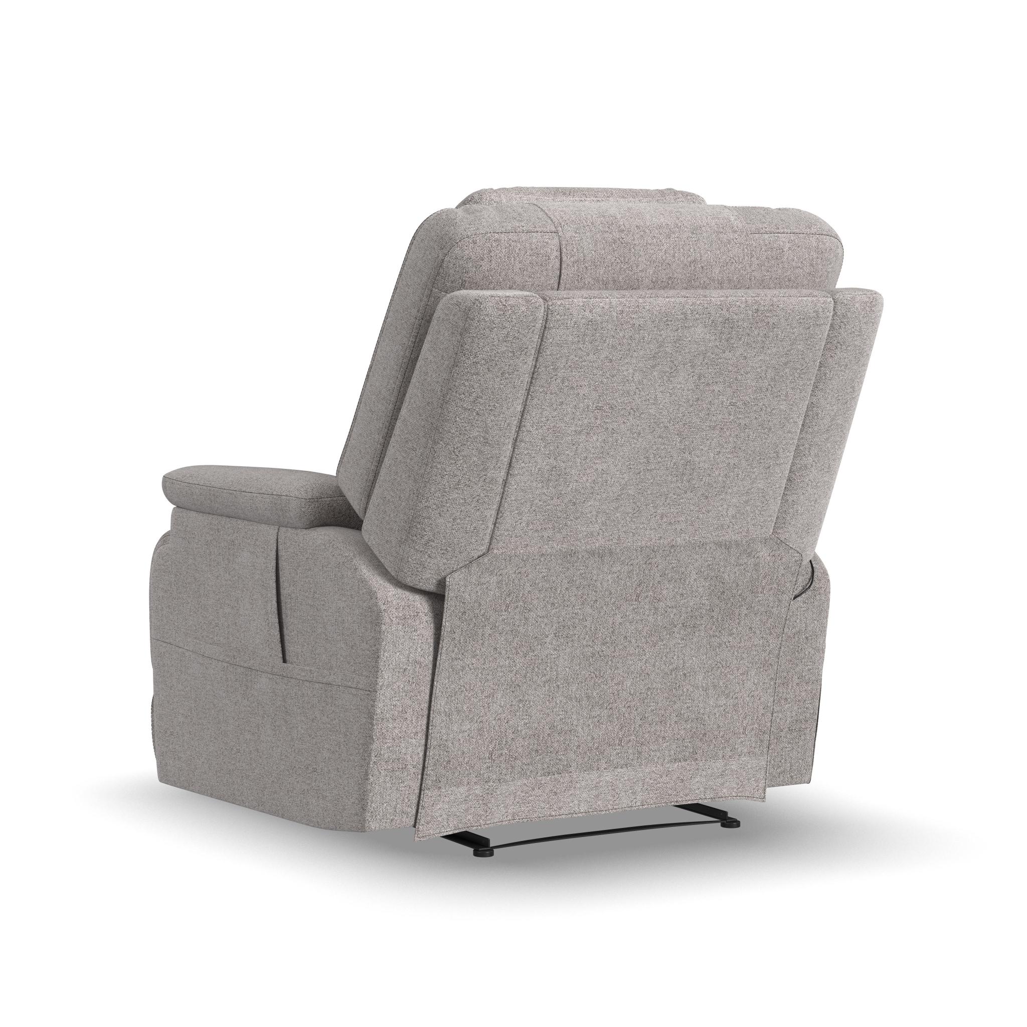 Zecliner Model 2 Petite Dove Fabric Power Sleep Recliner with Power Headrest & Lumbar