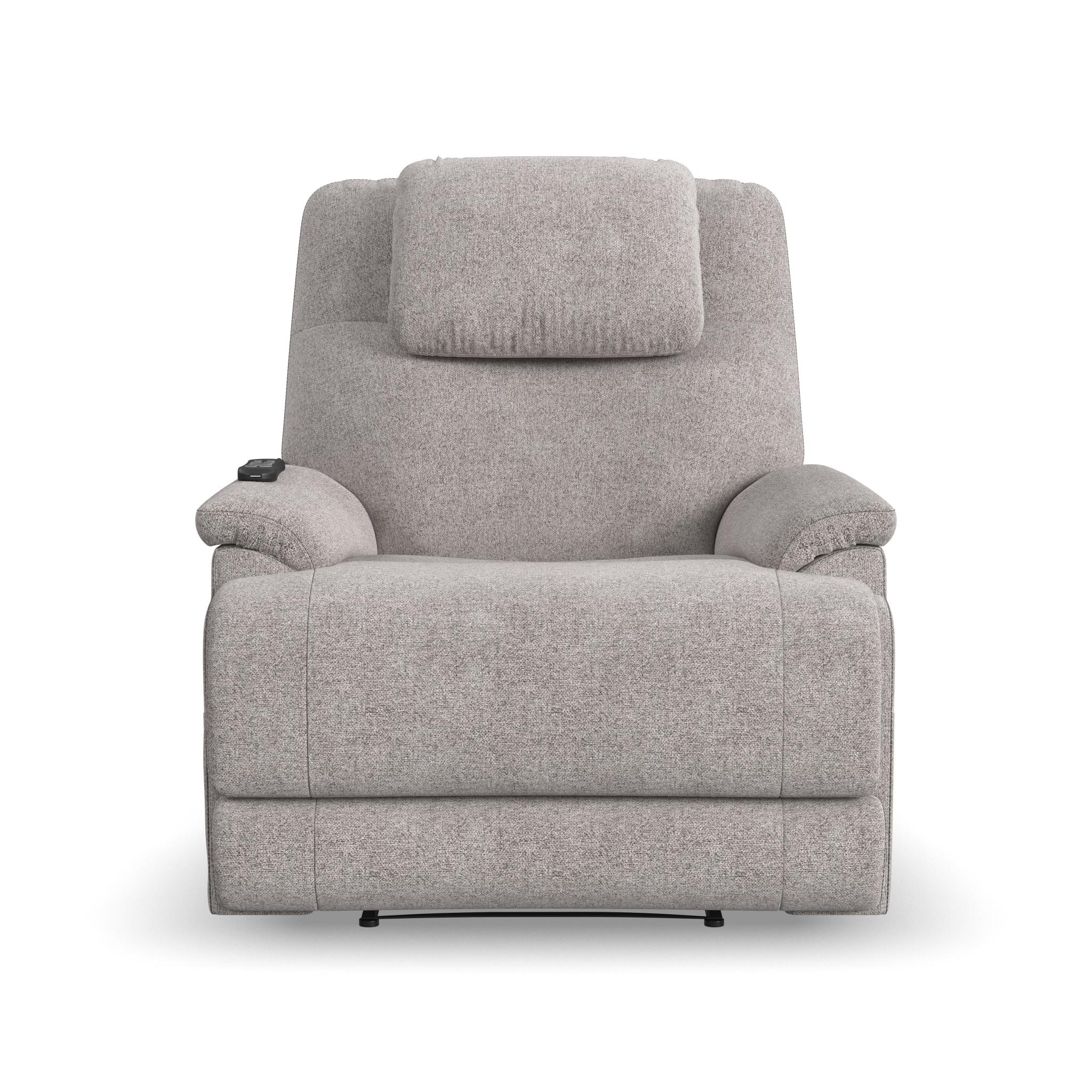 Zecliner Model 2 Petite Dove Fabric Power Sleep Recliner with Power Headrest & Lumbar