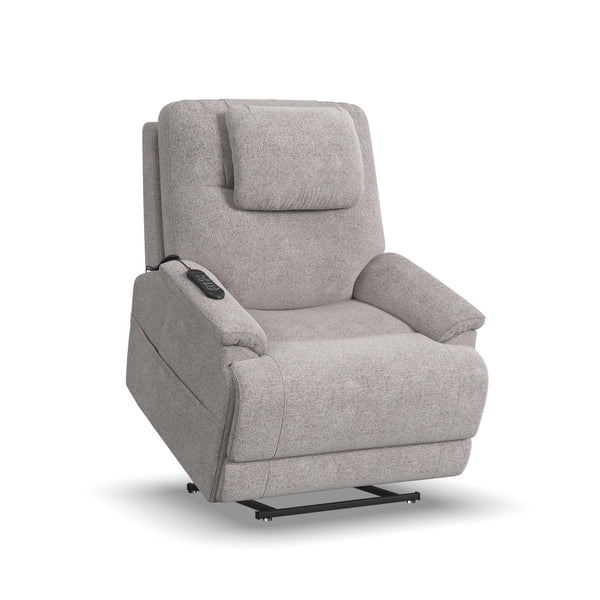 Zecliner Model 2 Petite Dove Fabric Power Lift Sleep Recliner with Power Headrest & Lumbar
