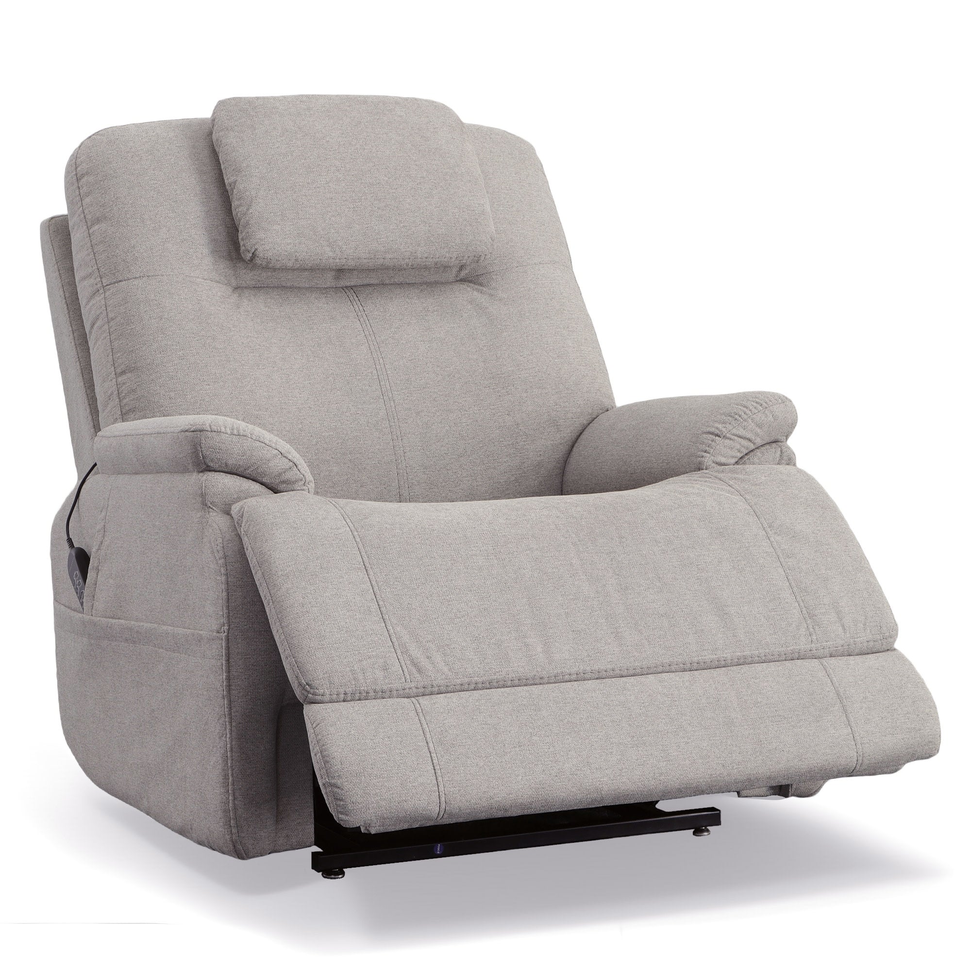 Zecliner Model 1 Dove Fabric Power Sleep Recliner with Power Headrest & Lumbar