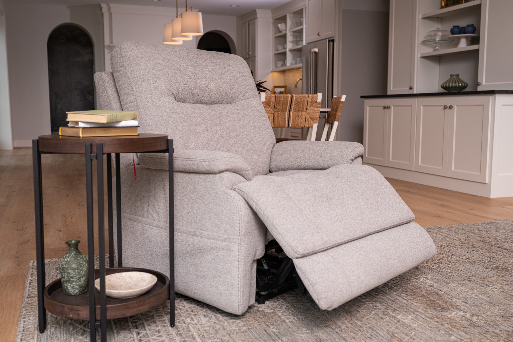 Zecliner Model 1 Dove Fabric Power Lift Sleep Recliner with Power