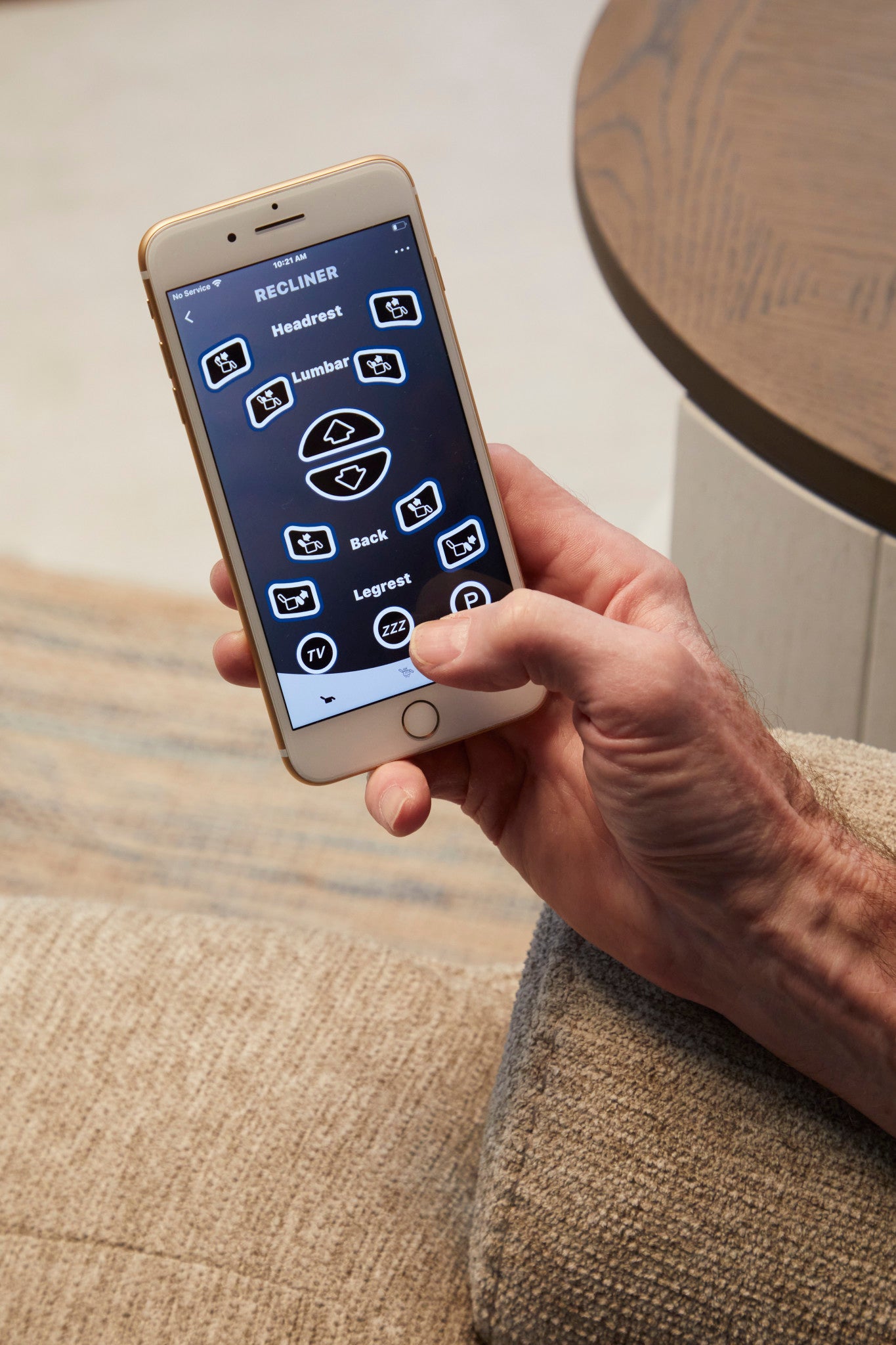 Zecliner Model 2 Dove Fabric Power Sleep Recliner with Power Headrest & Lumbar