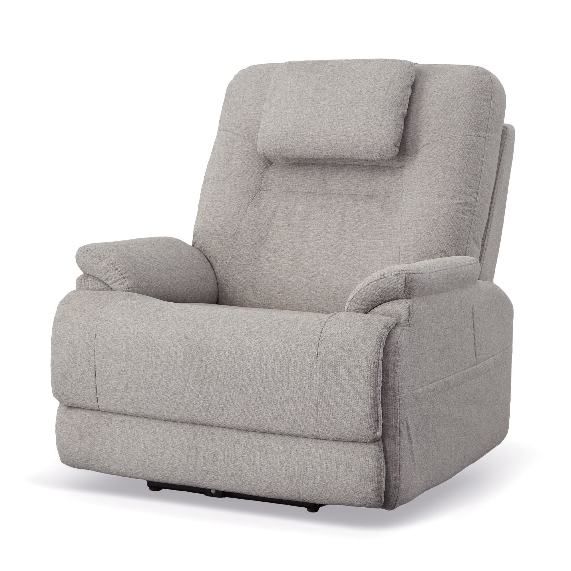 Zecliner Model 2+ Dove Fabric Power Lift Sleep Recliner with Power Headrest, Lumbar, Heat & Massage