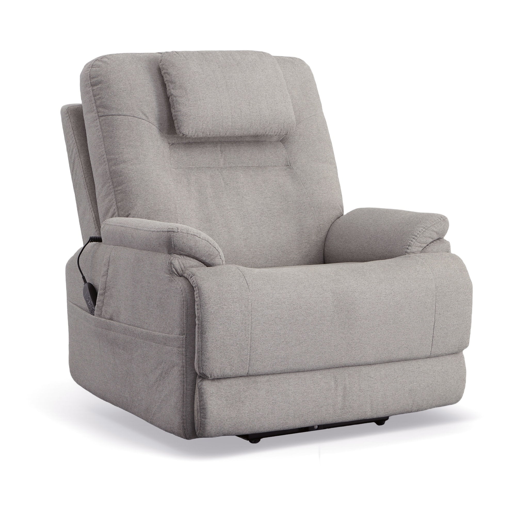 Zecliner Model 2+ Fabric Power Lift Sleep Recliner with Power Headrest, Lumbar, Heat & Massage