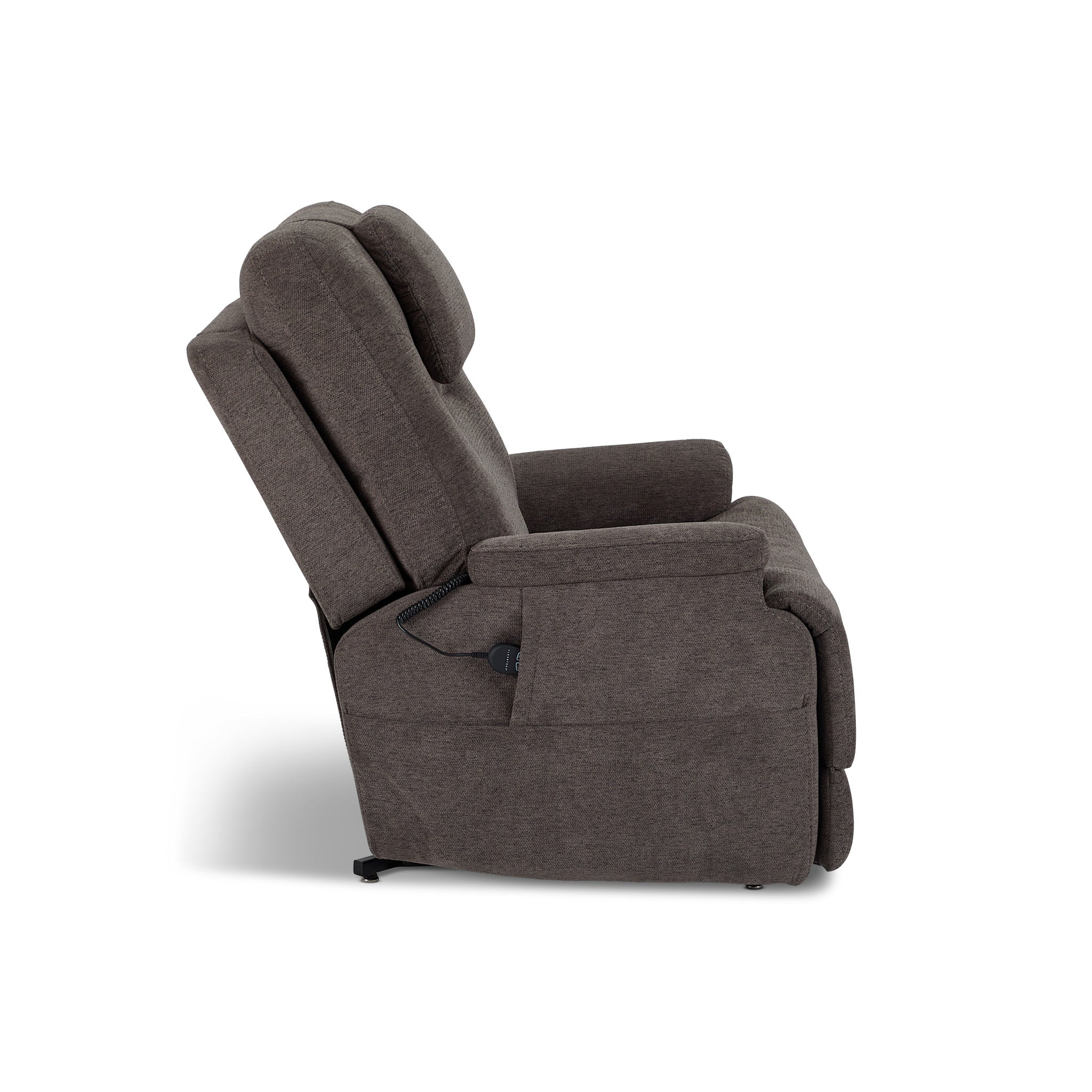 Zecliner Model 2+ Umber Fabric Power Lift Sleep Recliner with