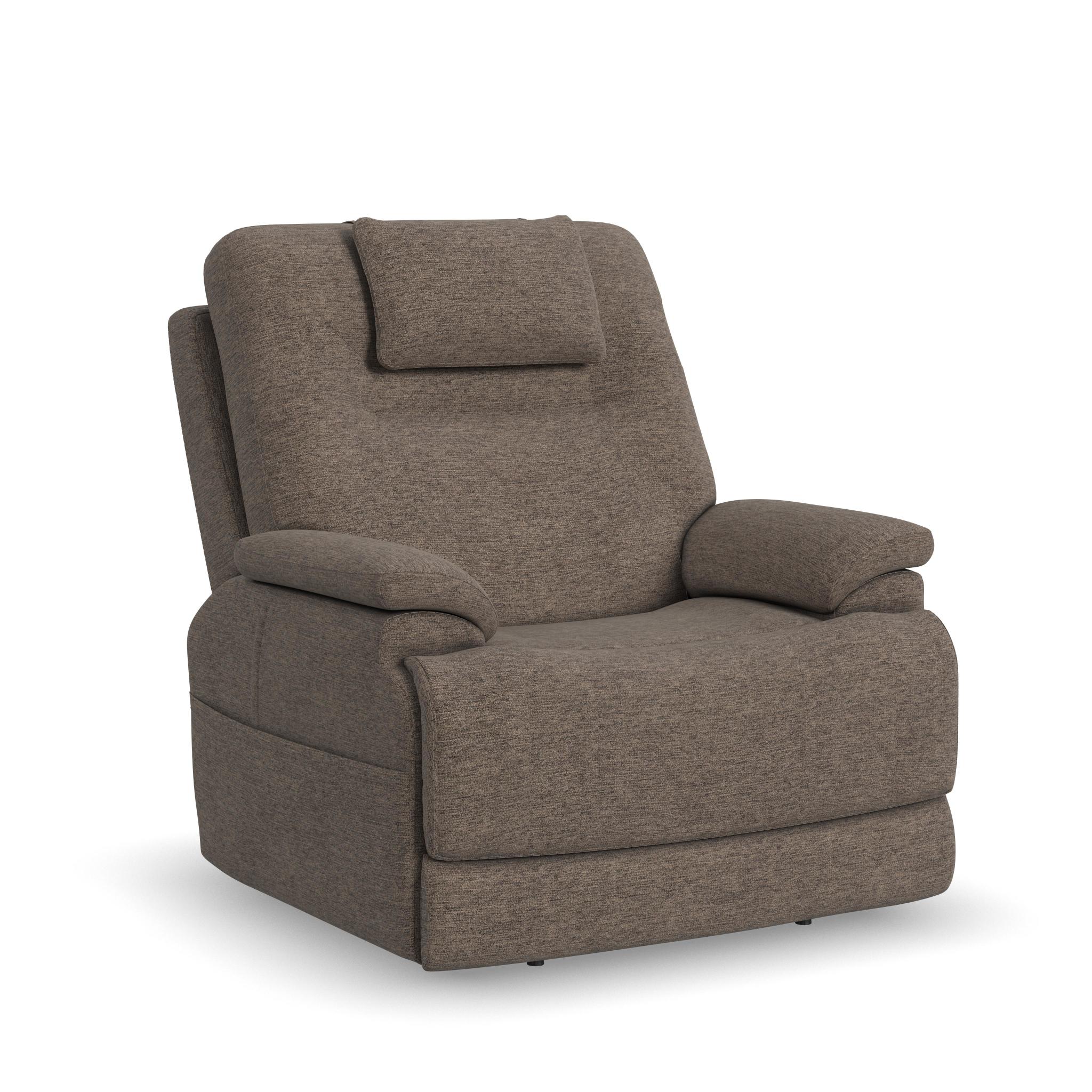 Zecliner Model 2+ Toast Fabric Power Lift Sleep Recliner with Power Headrest, Lumbar, Heat & Massage