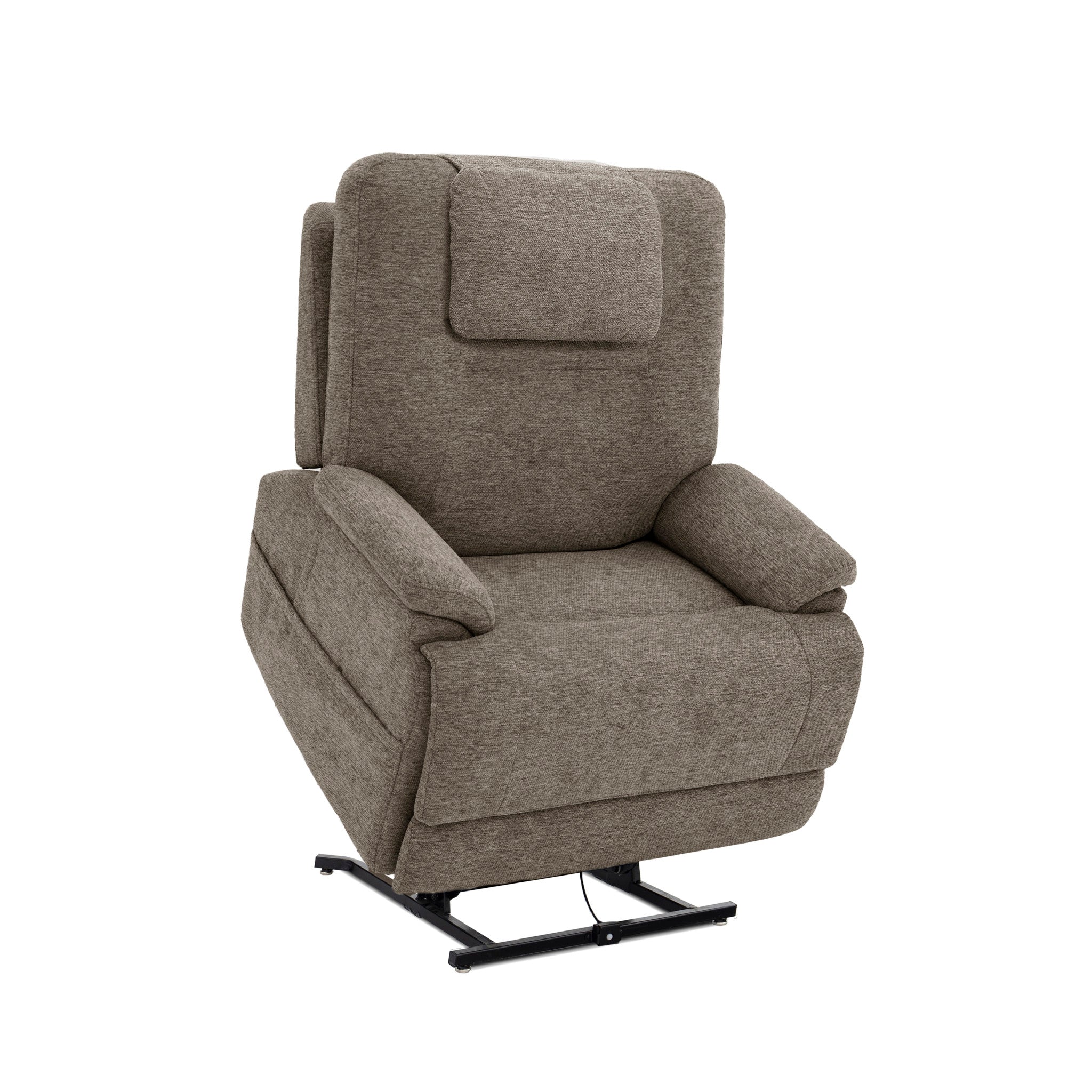 Zecliner Model 2+ Fabric Power Lift Sleep Recliner with Power Headrest, Lumbar, Heat & Massage