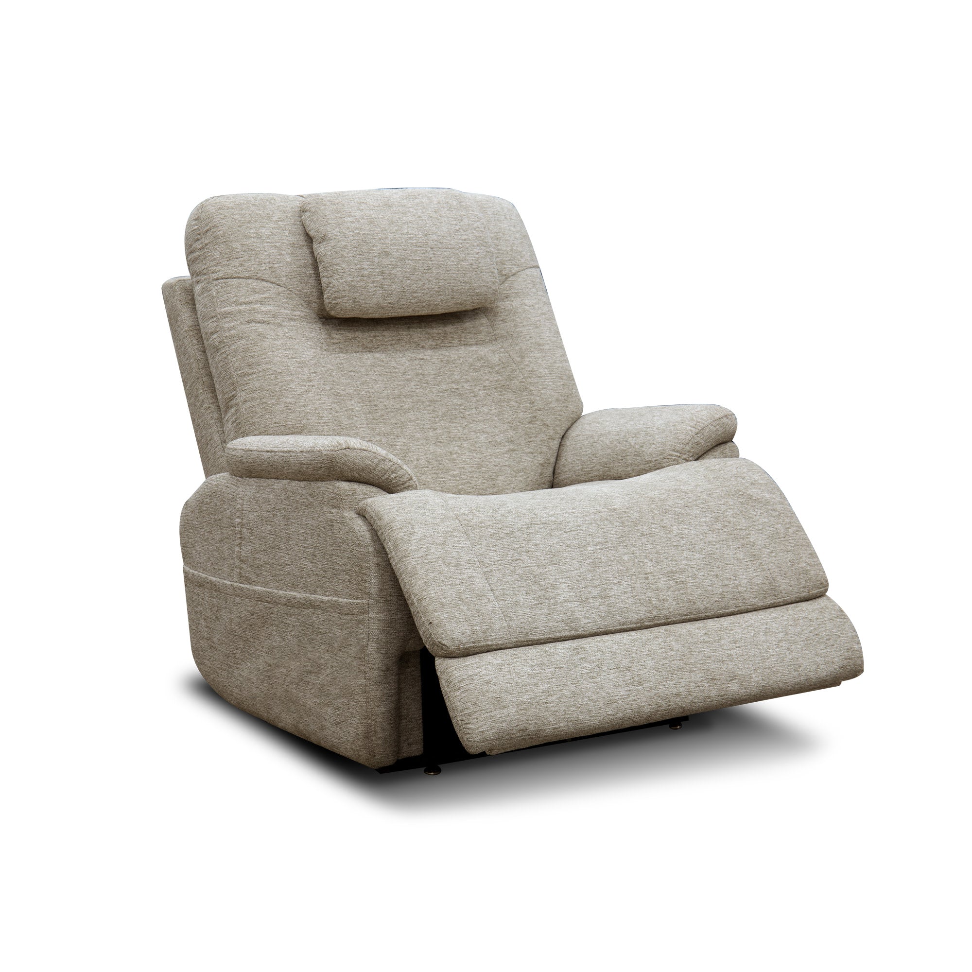 Zecliner Model 2+ Fabric Power Lift Sleep Recliner with Power Headrest, Lumbar, Heat & Massage