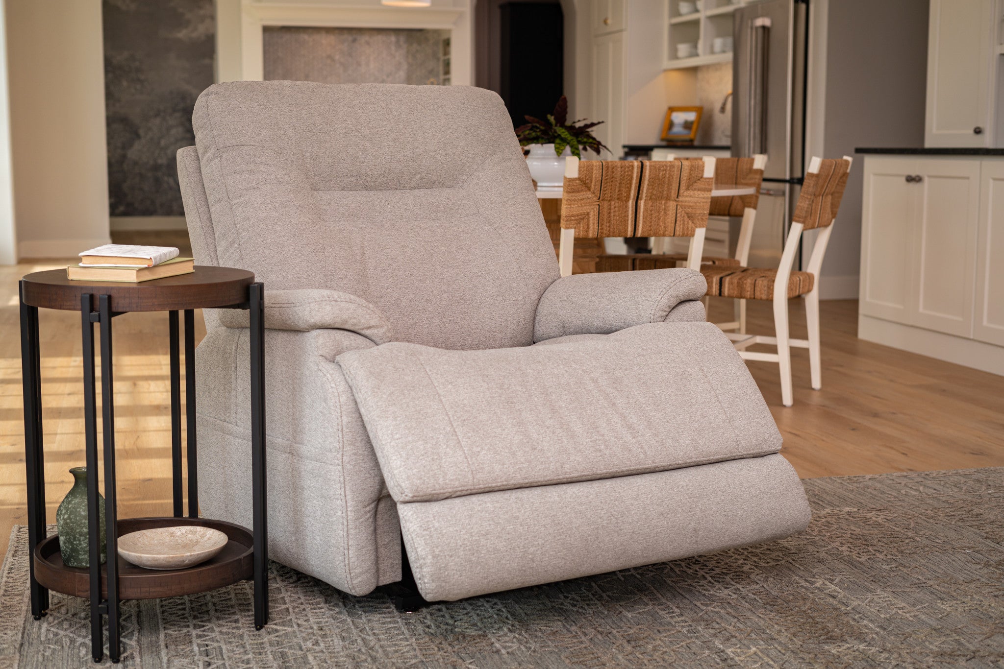 Zecliner Model 2 Dove Fabric Power Lift Sleep Recliner with Power Headrest & Lumbar