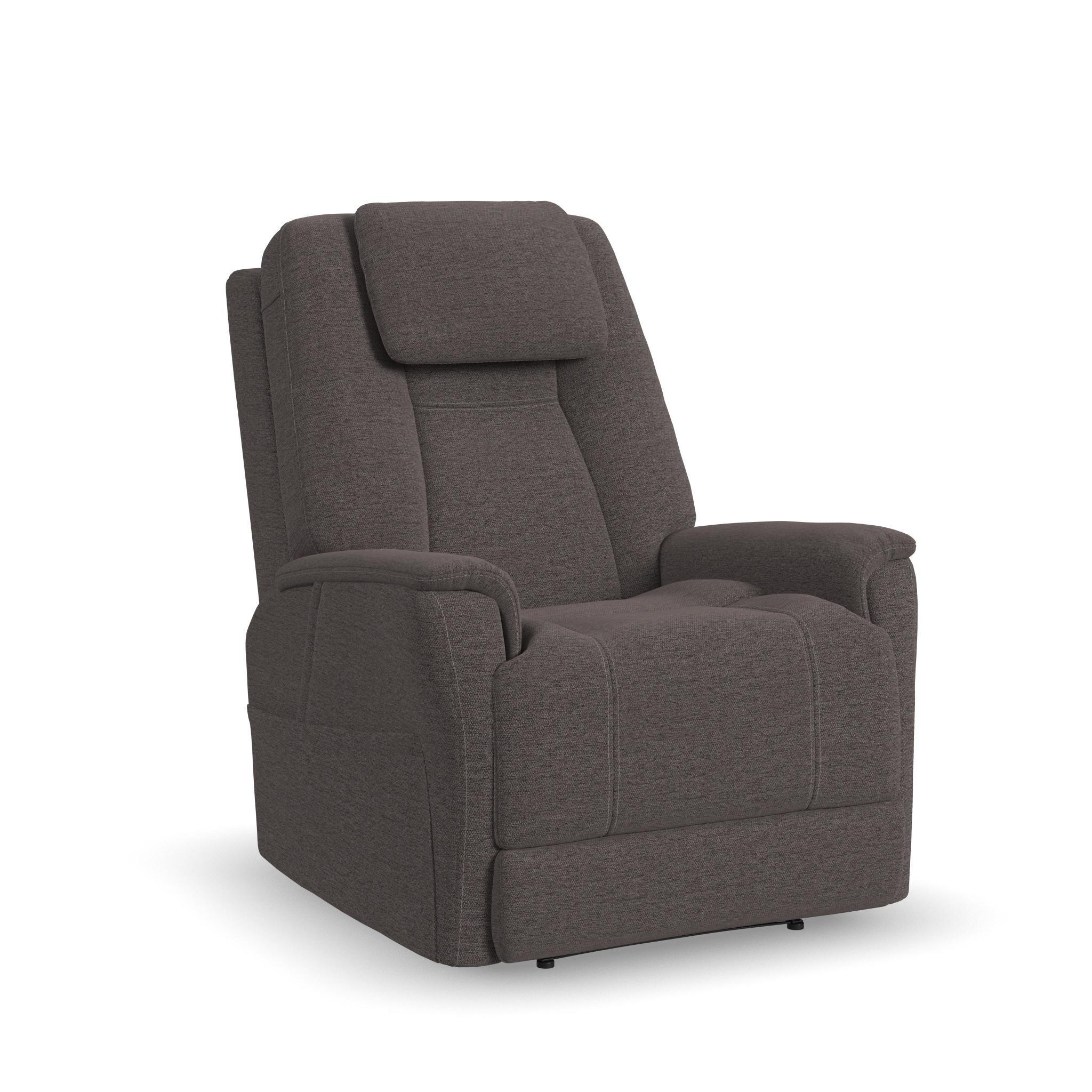 Zecliner Model 3+ Umber Fabric Power Rocking Sleep Recliner with Power Headrest, Lumbar, Heat & Massage