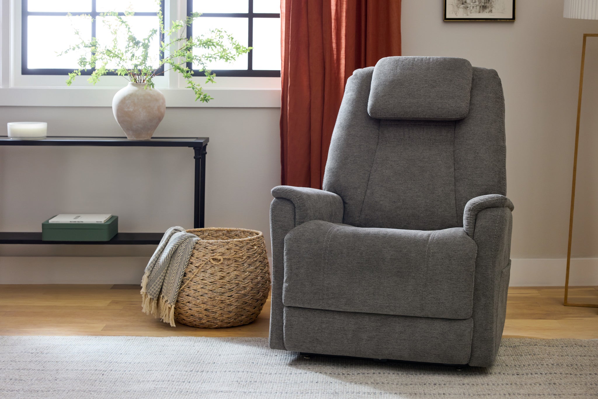 Zecliner Model 3+ Umber Fabric Power Rocking Sleep Recliner with