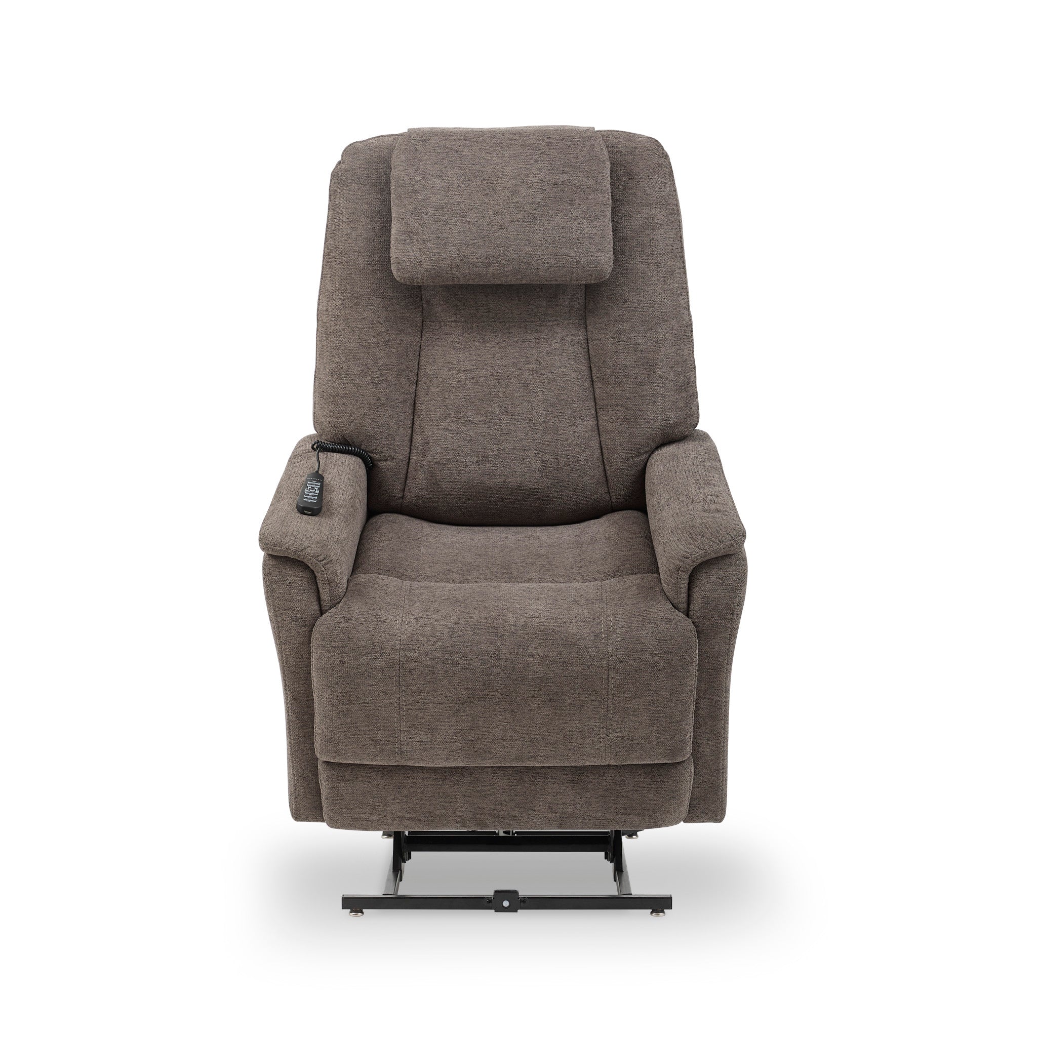 Zecliner Model 3+ Umber Fabric Power Lift Sleep Recliner with Power Headrest, Lumbar, Heat & Massage