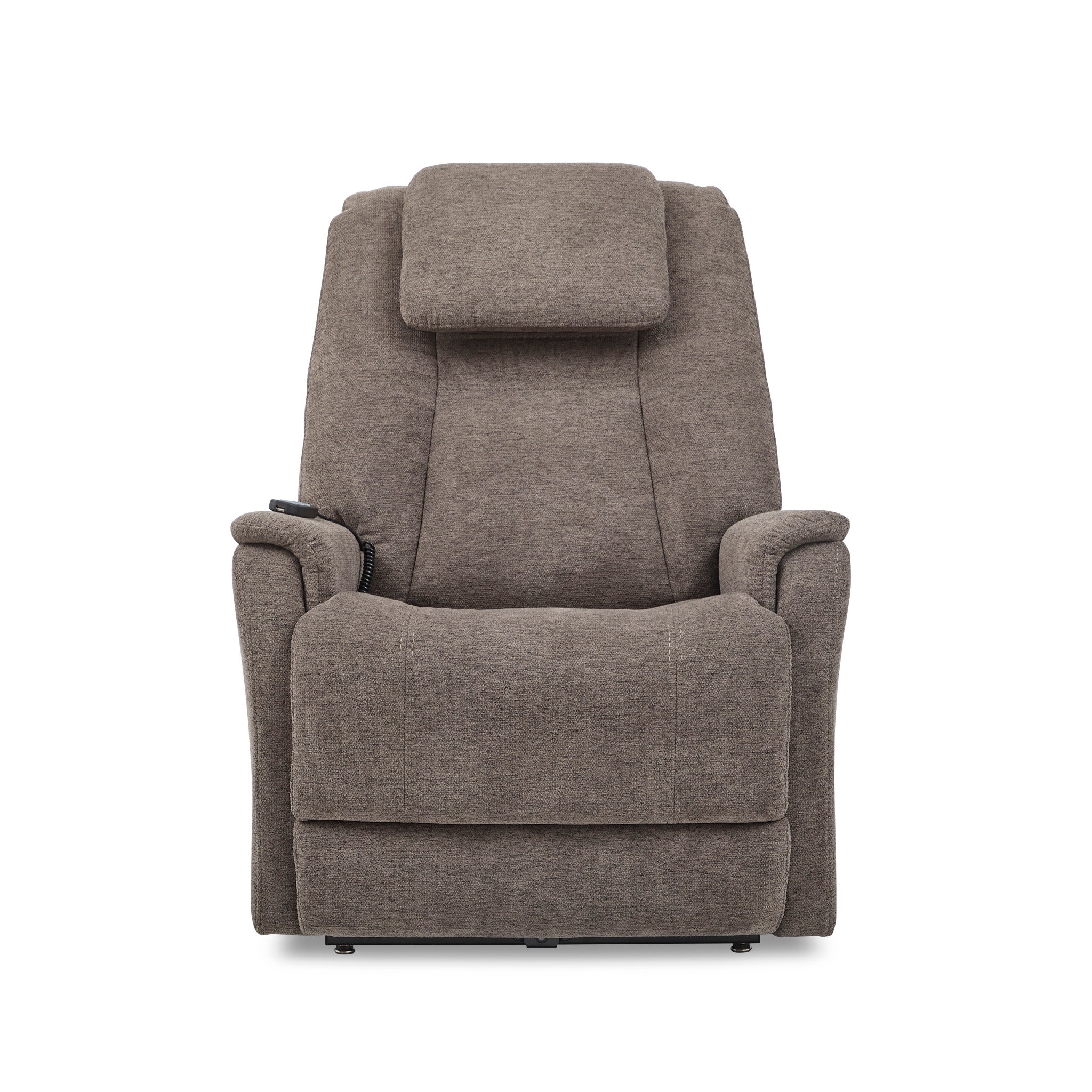 Zecliner Model 3+ Umber Fabric Power Lift Sleep Recliner with Power Headrest, Lumbar, Heat & Massage