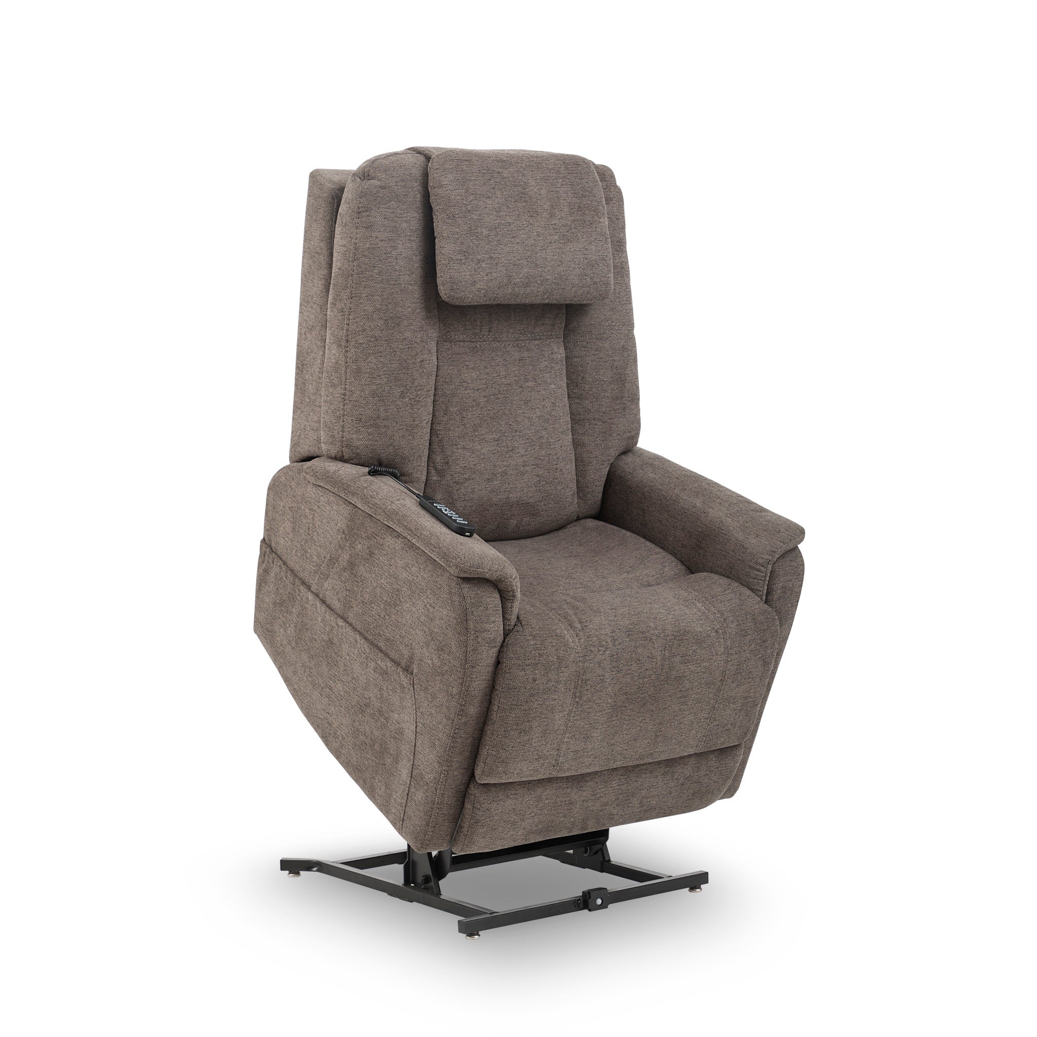 Zecliner Model 3+ Fabric Power Lift Sleep Recliner with Power Headrest, Lumbar, Heat & Massage