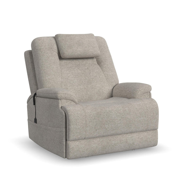 Zecliner Model 4+ Fabric Power Lift Recliner with Power Headrest & Lumbar, Heat & Massage
