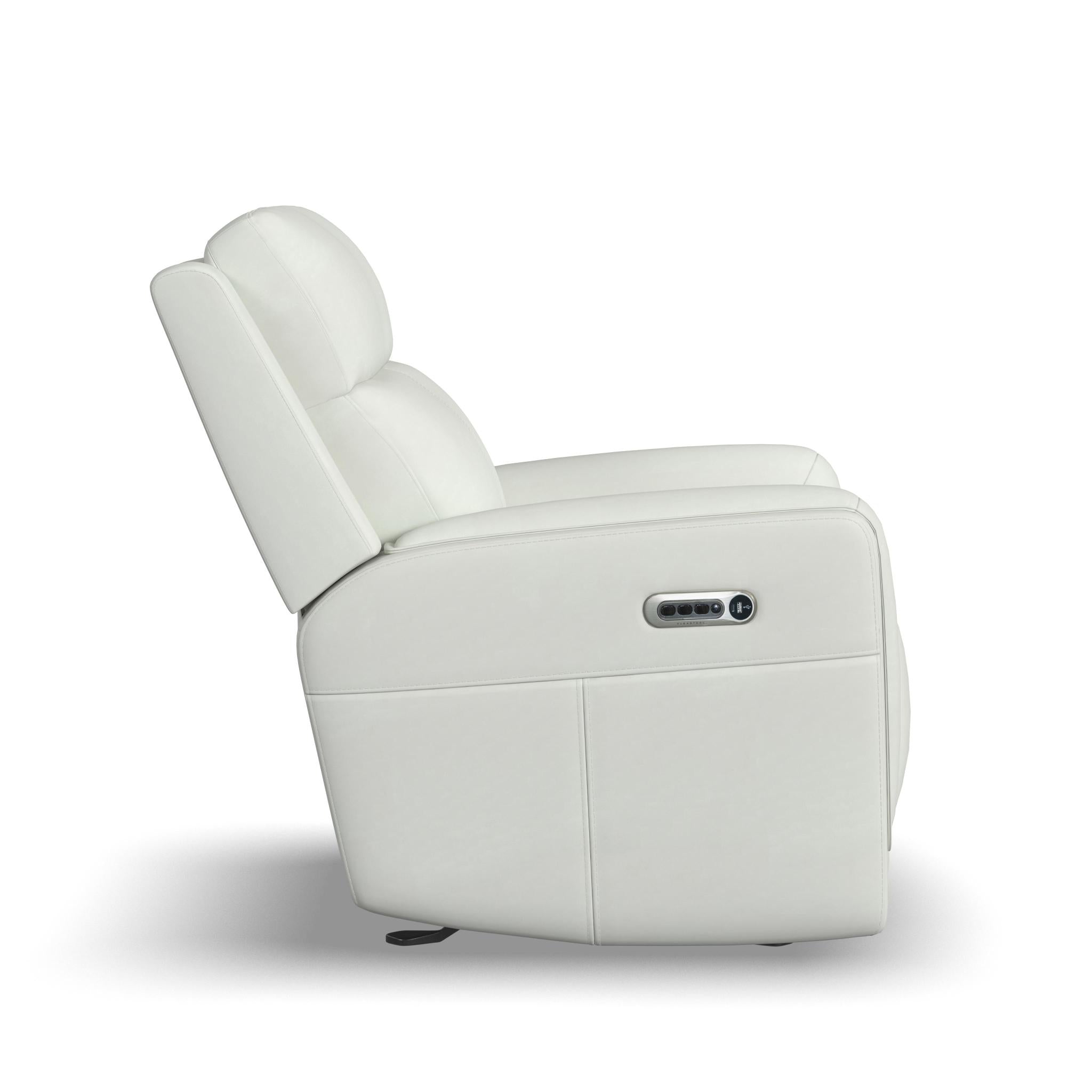 Alister Porcelain Leather Power Gliding Recliner with Power
