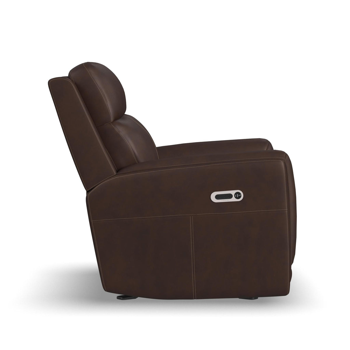 Alister Leather Power Gliding Recliner with Power Headrest and Lumbar