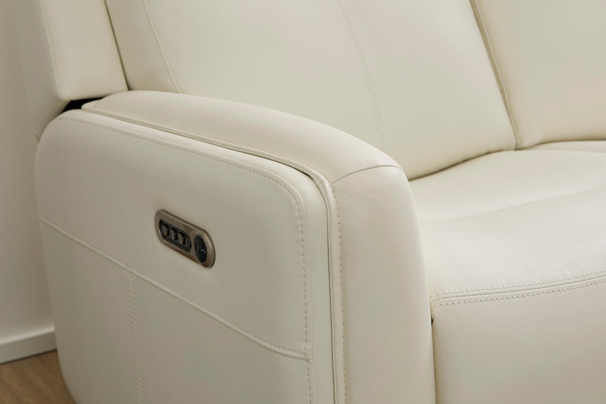 Alister Leather Power Gliding Sofa with Power Headrests & Lumbar