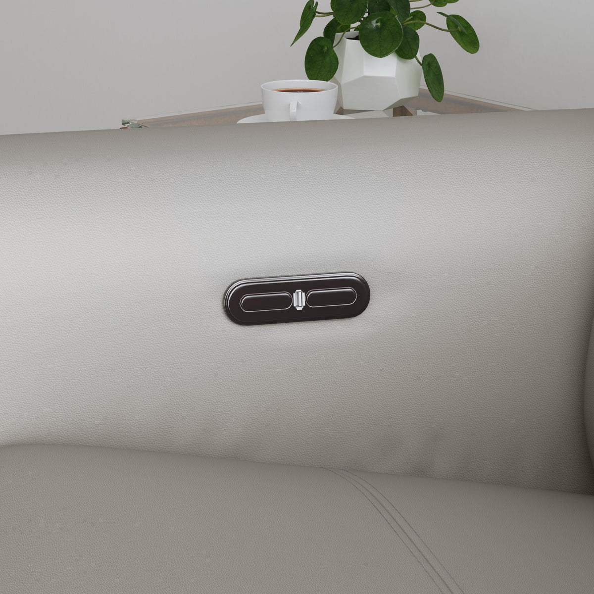 Aurora Leather Power Reclining Sectional with Power Headrests