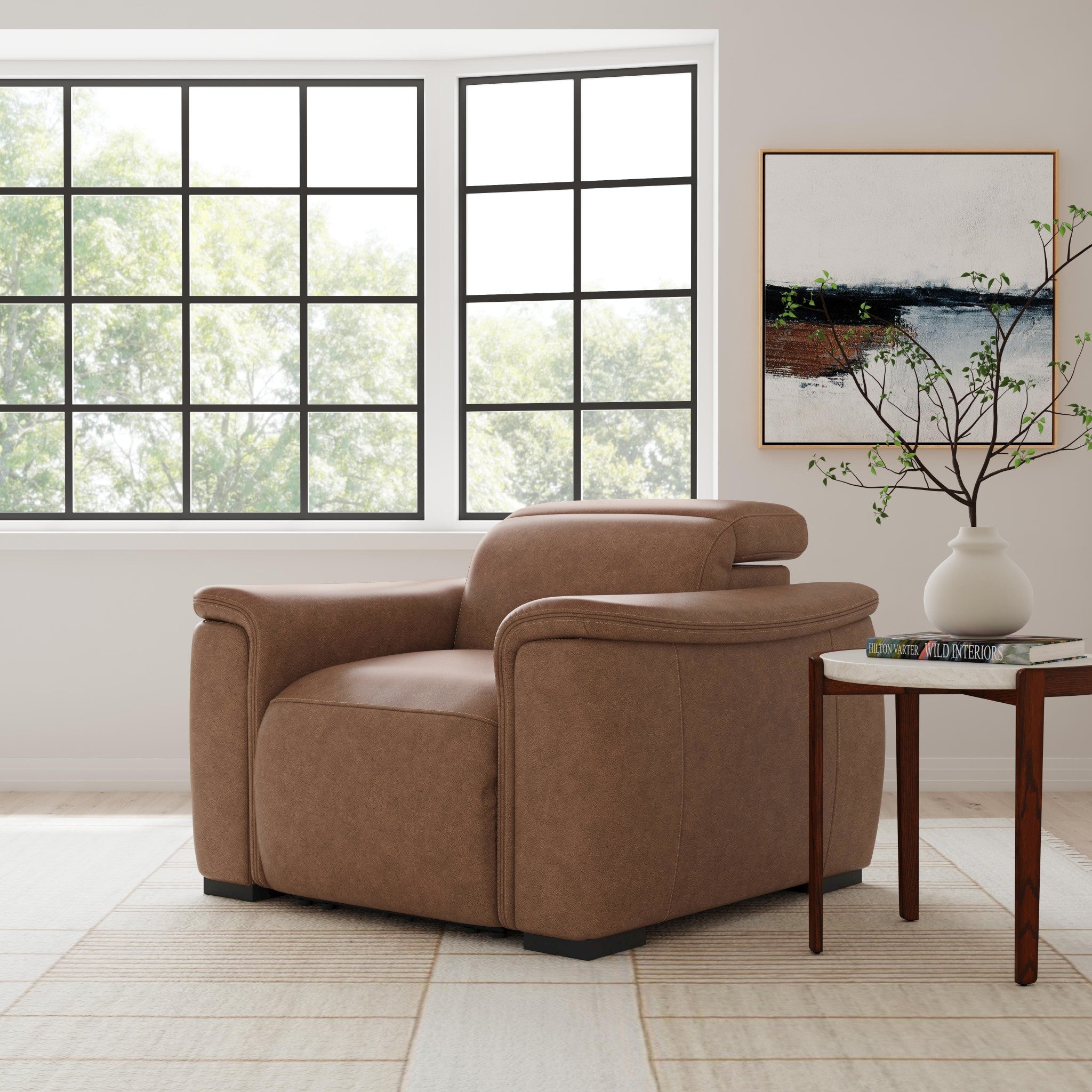 Camden Leather Power Recliner with Power Headrest