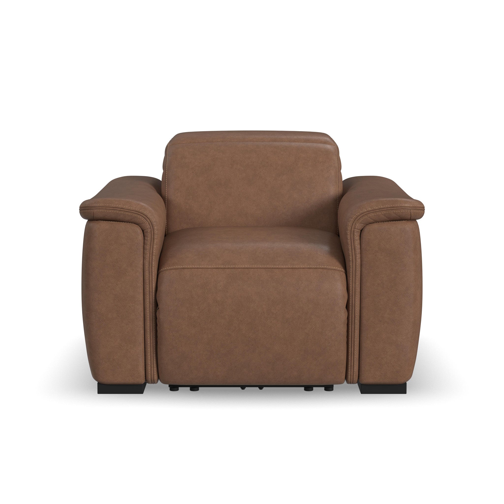 【yk】A.D.S.R BAZ 02 light brown Camden Leather Power Recliner with Power Headrest