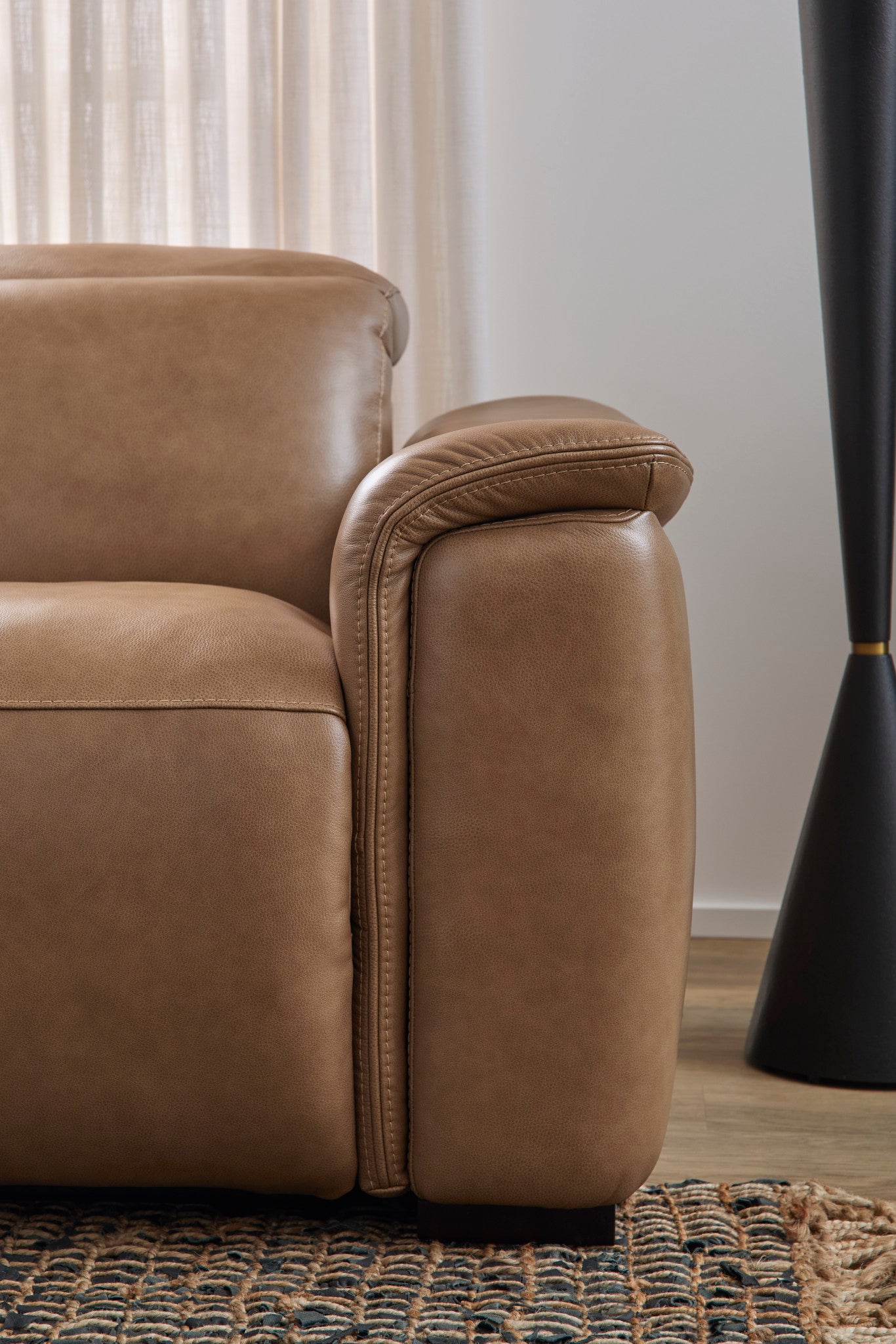 Camden Leather Power Reclining Sectional with Power Headrest