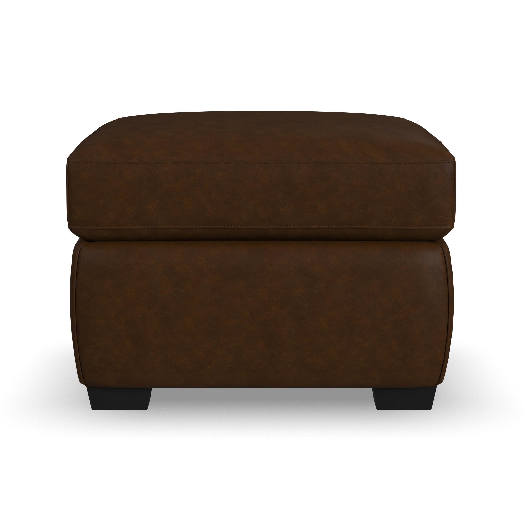 Hudson Woodland Leather Ottoman