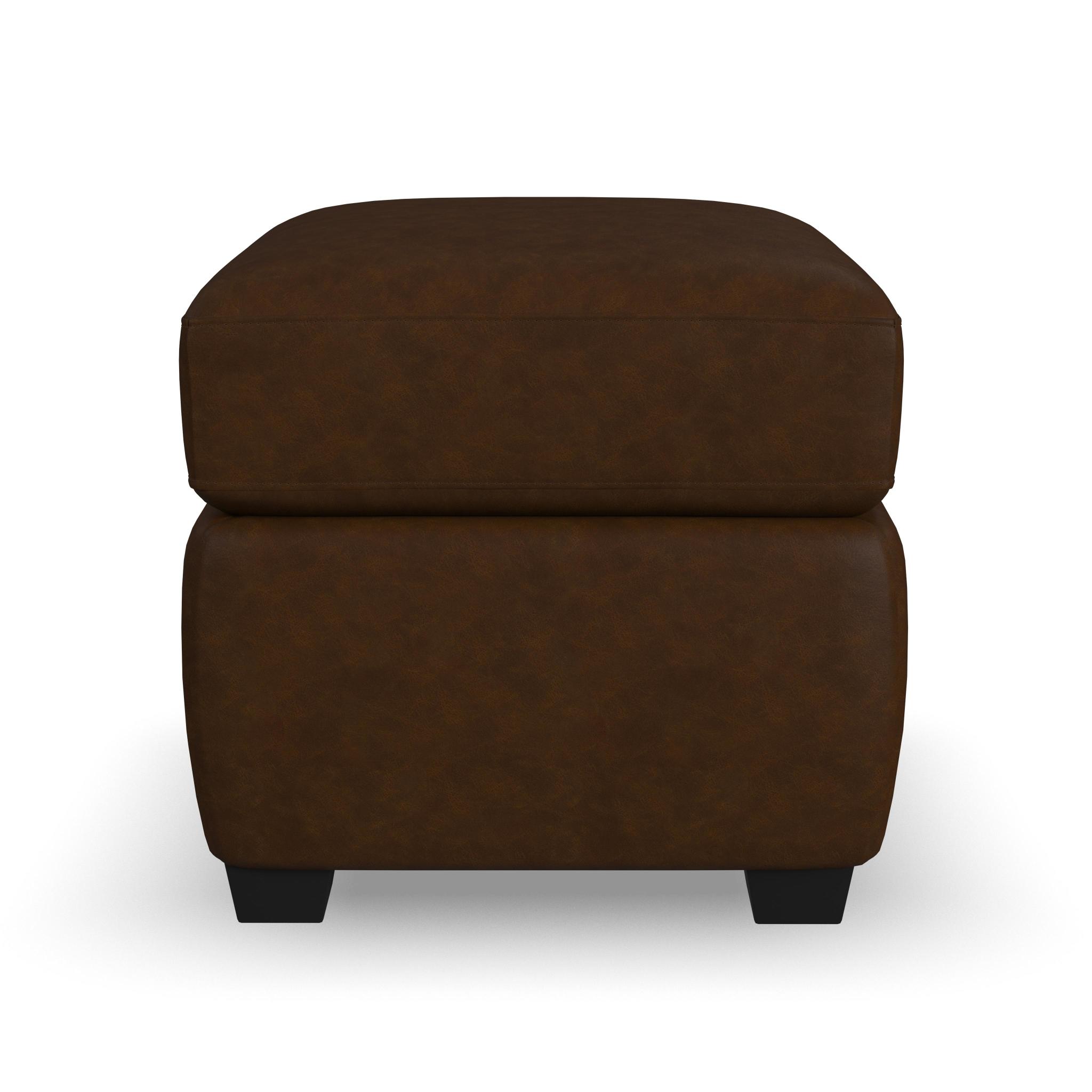 Hudson Woodland Leather Ottoman