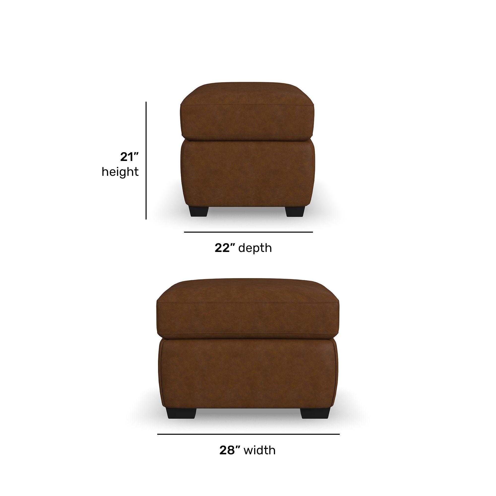 Hudson Leather Ottoman