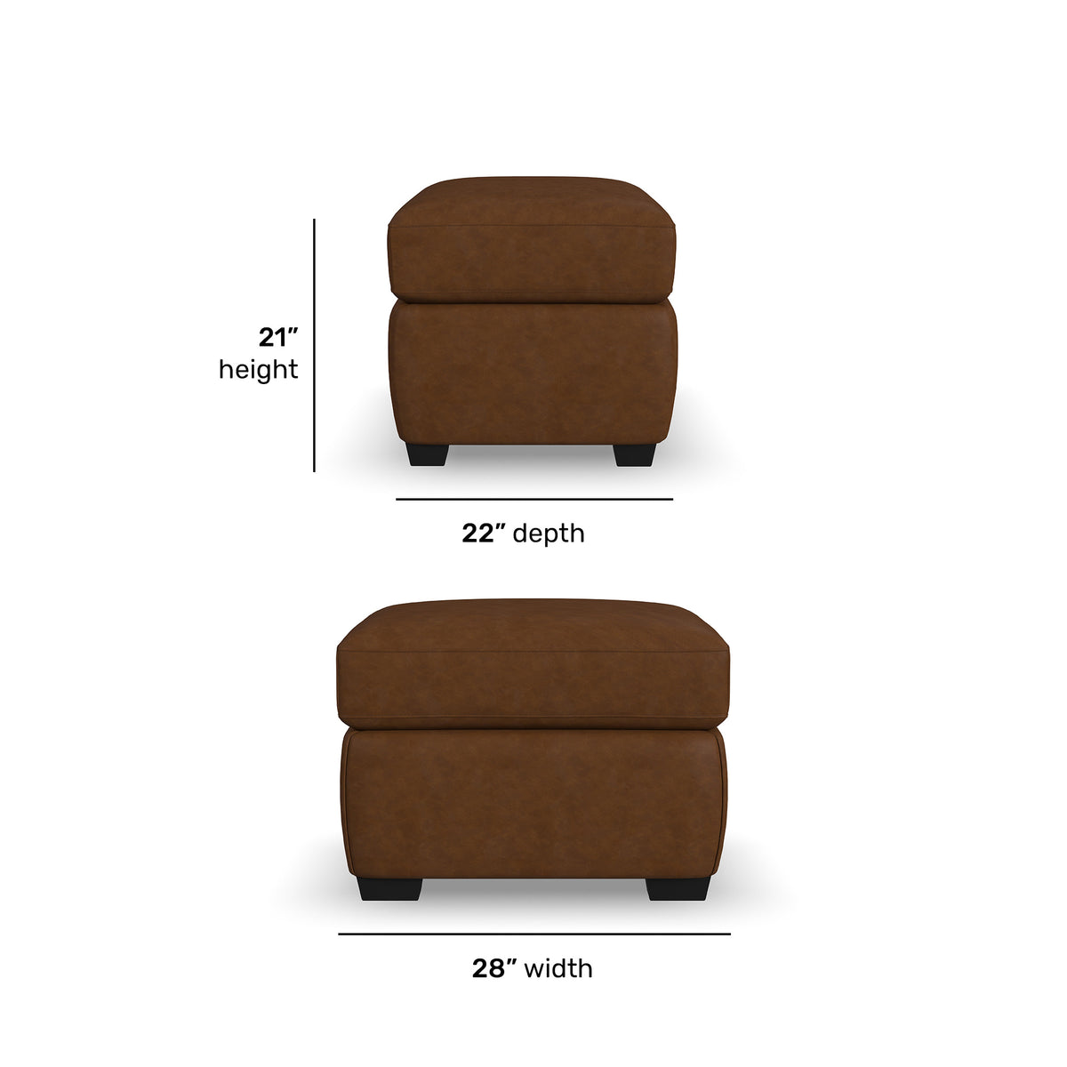 Hudson Leather Ottoman