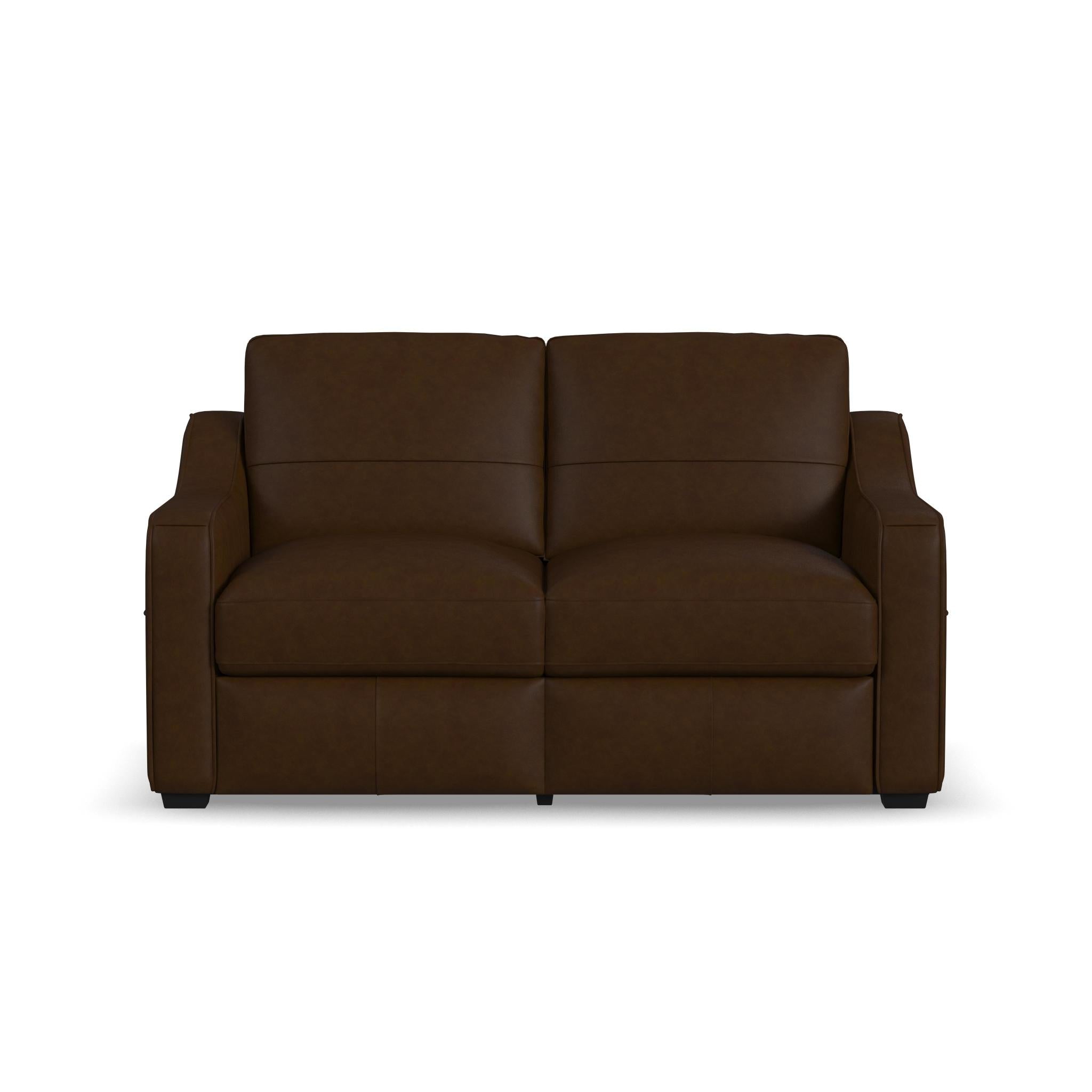 Hudson Woodland Leather Loveseat