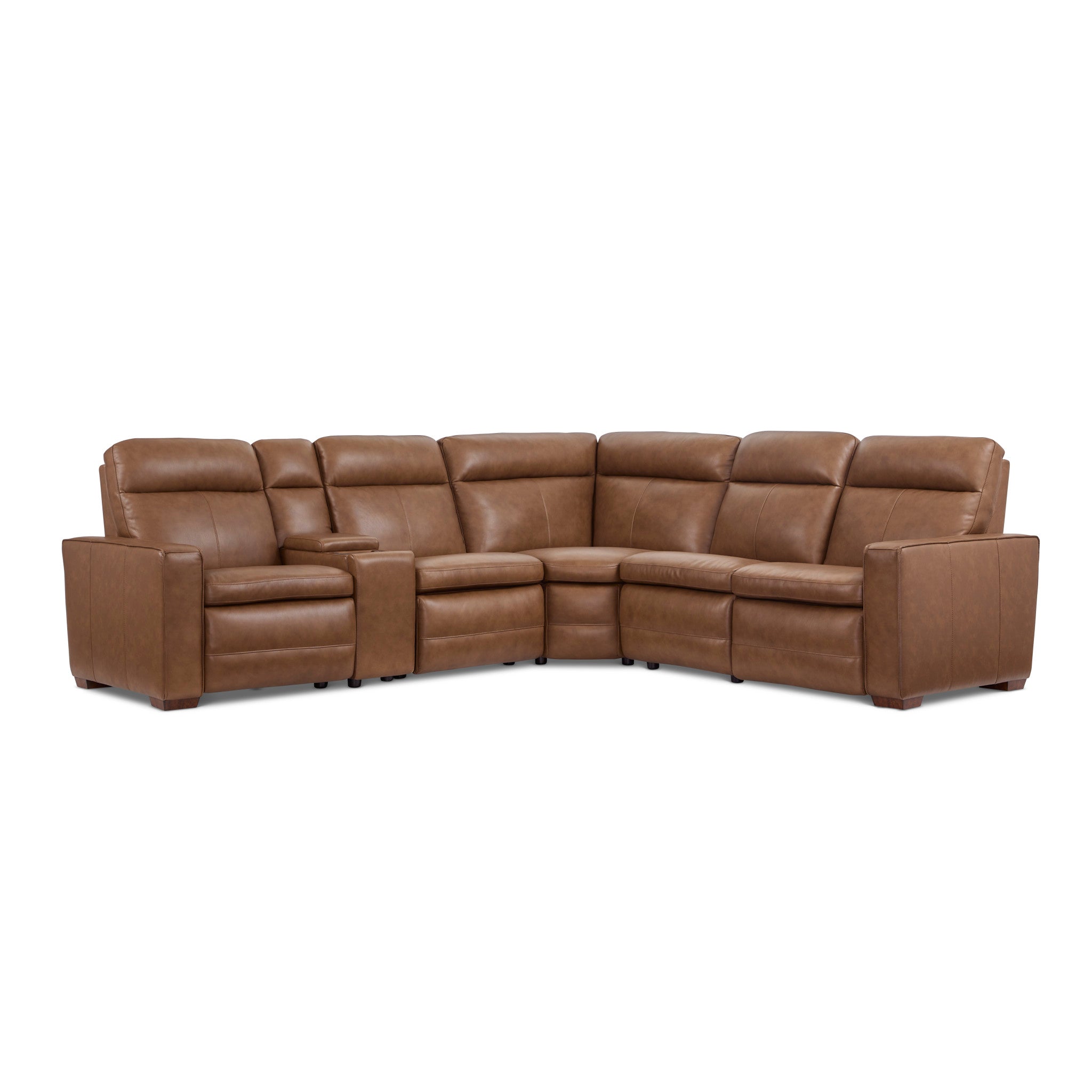 Dutch Leather Power Reclining Sectional